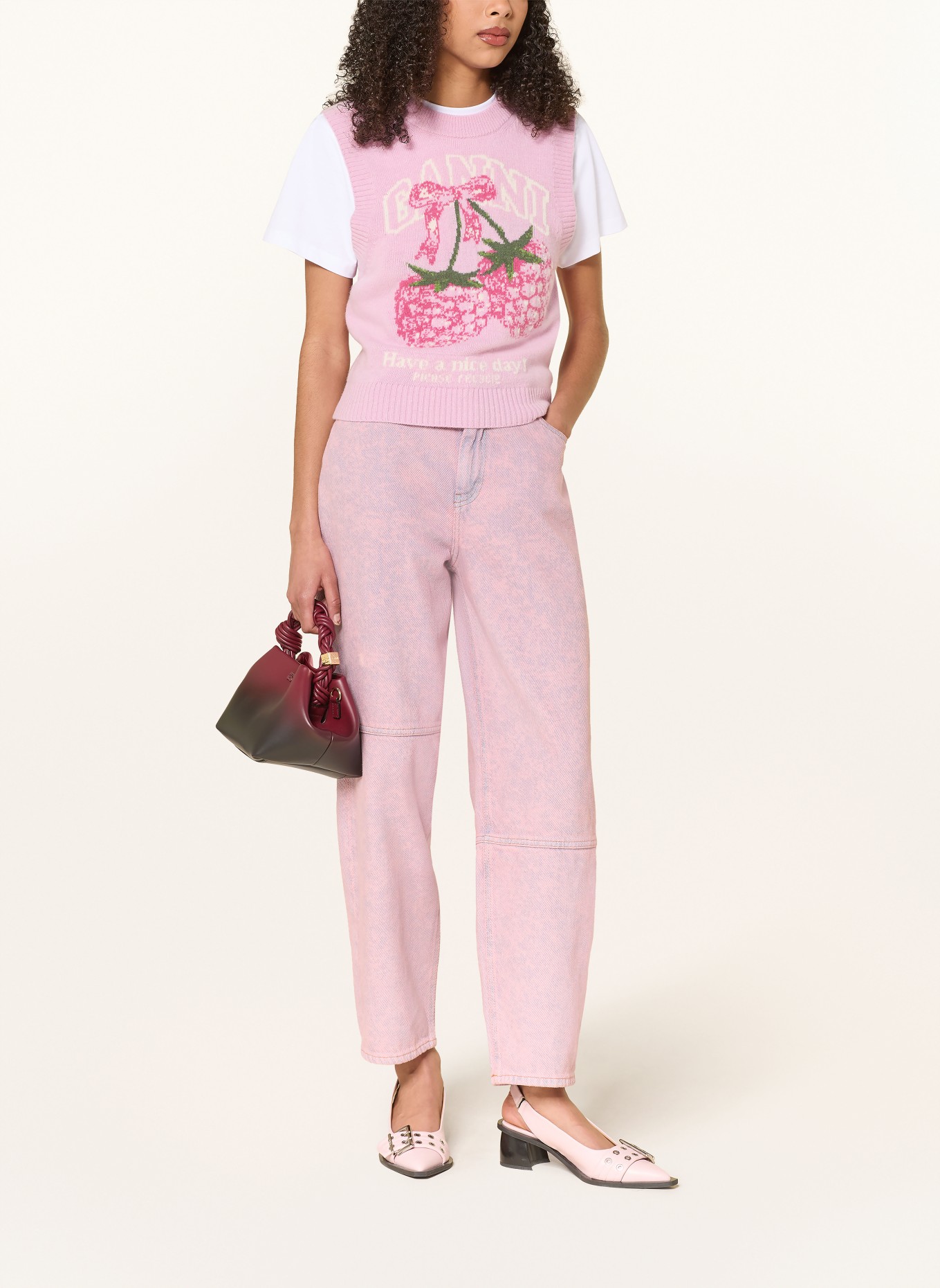 GANNI pull sans manches: ROSE
