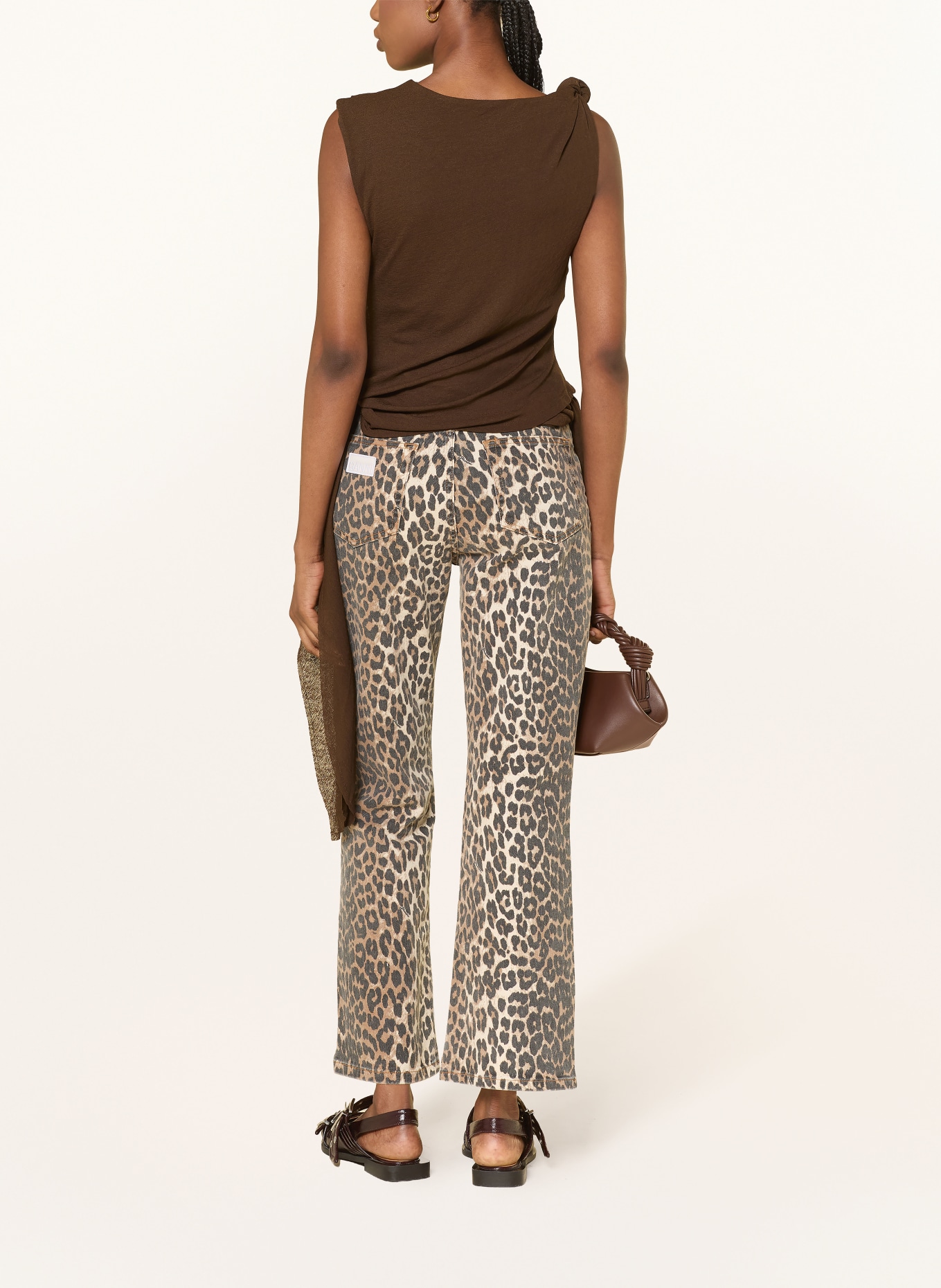 GANNI Top: DARK BROWN