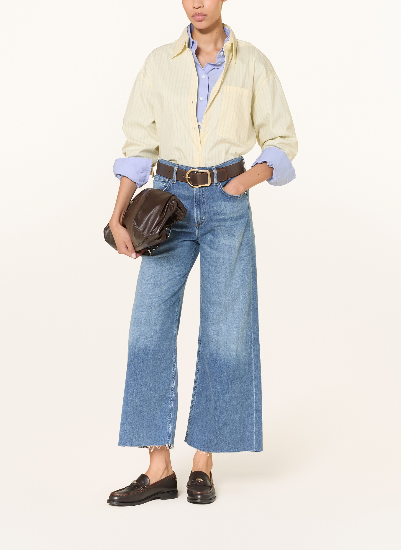 CITIZENS of HUMANITY Wide Leg Jeans LYRA CROP: verve (md indigo)