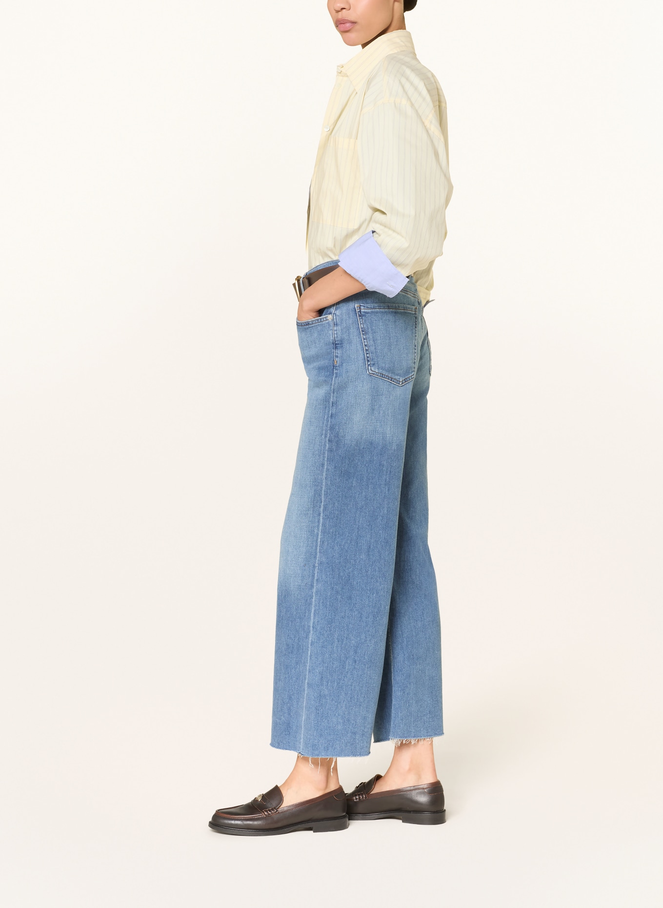 CITIZENS of HUMANITY Wide Leg Jeans LYRA CROP: verve (md indigo)