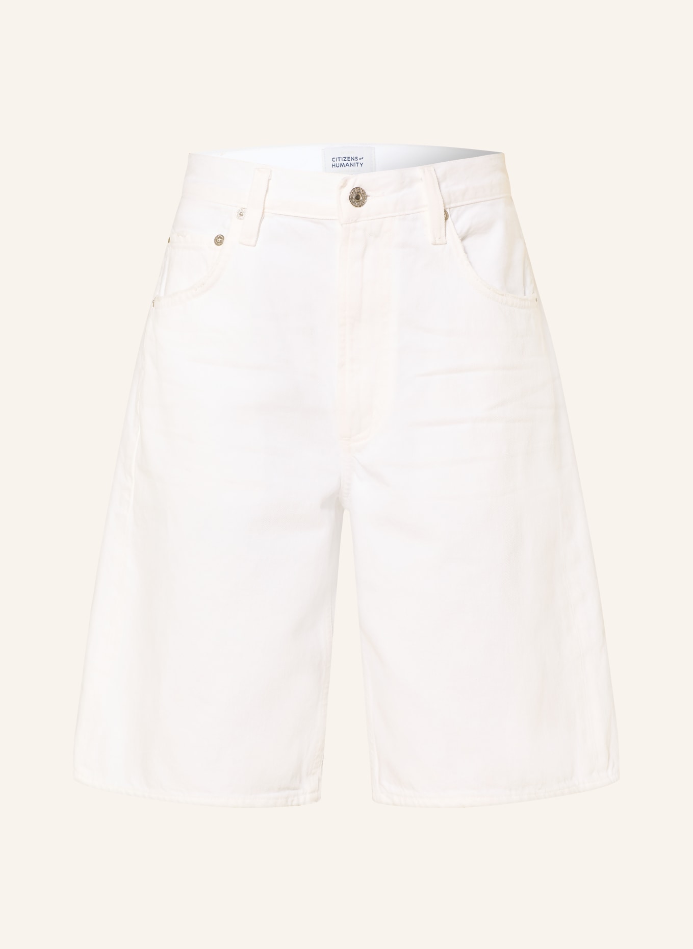 CITIZENS of HUMANITY COURT denim shorts: SOFT WHITE (OFF WHITE)