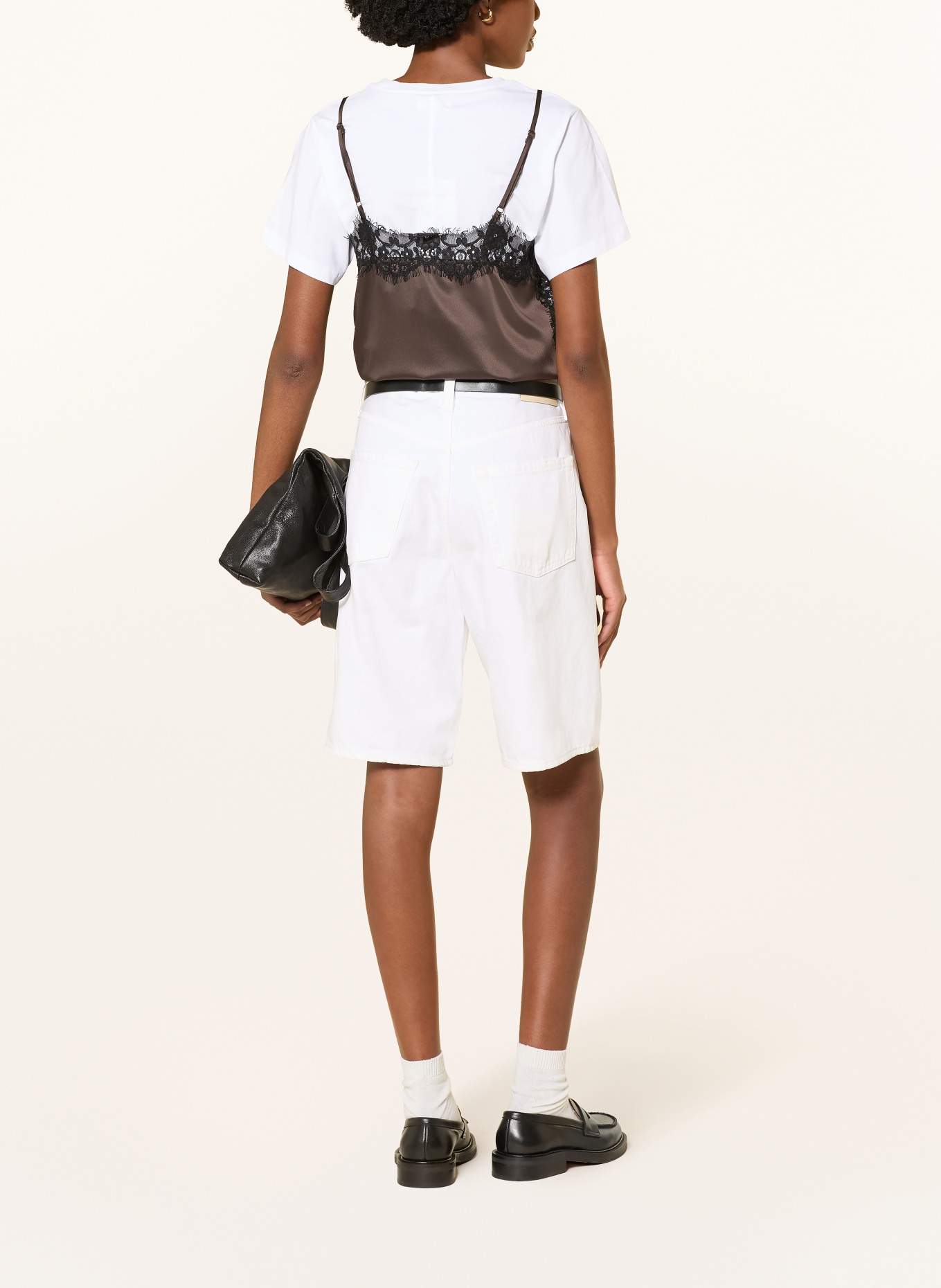 CITIZENS of HUMANITY COURT denim shorts: SOFT WHITE (OFF WHITE)