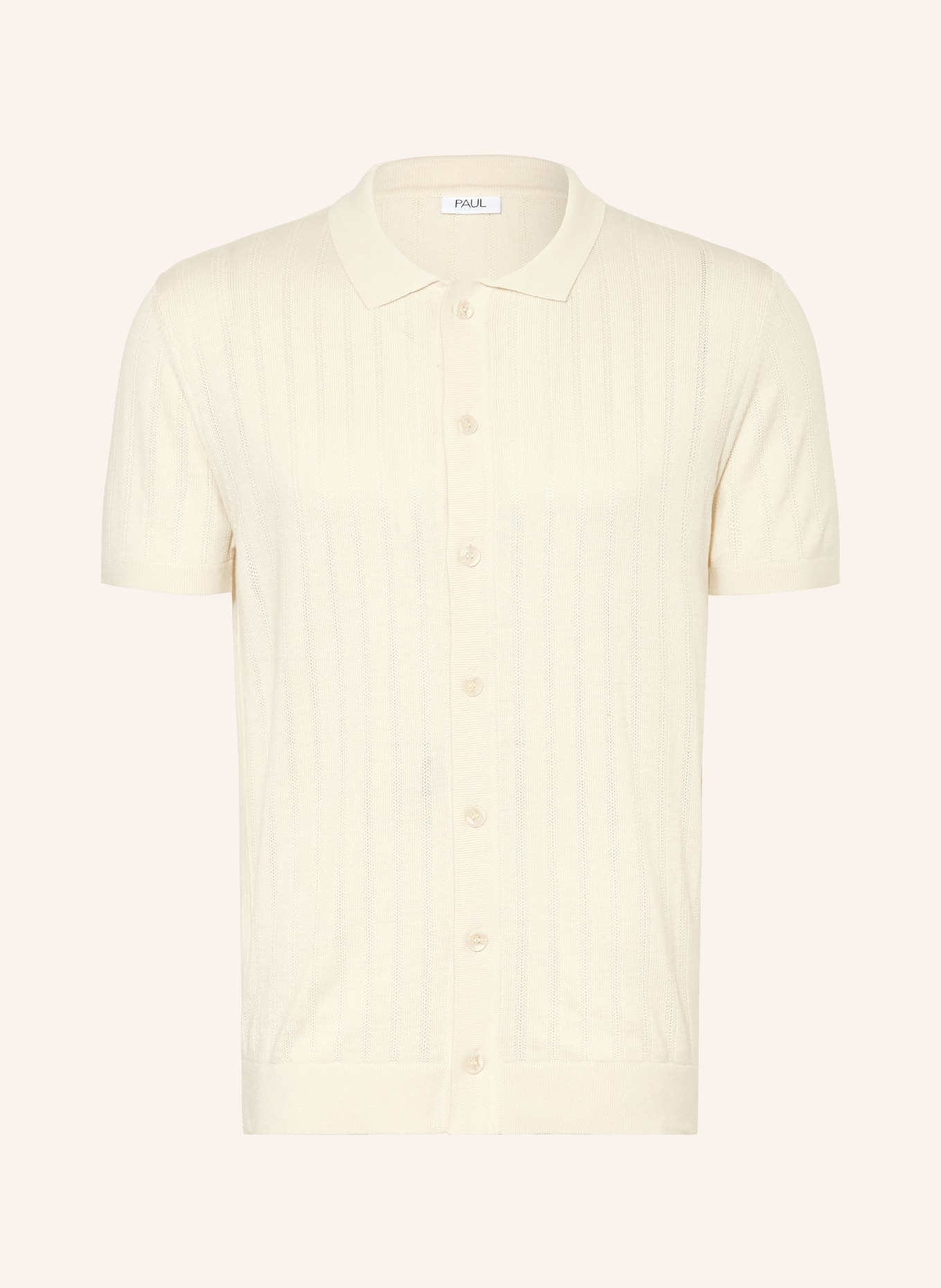 PAUL Strickhemd Slim Fit: ECRU