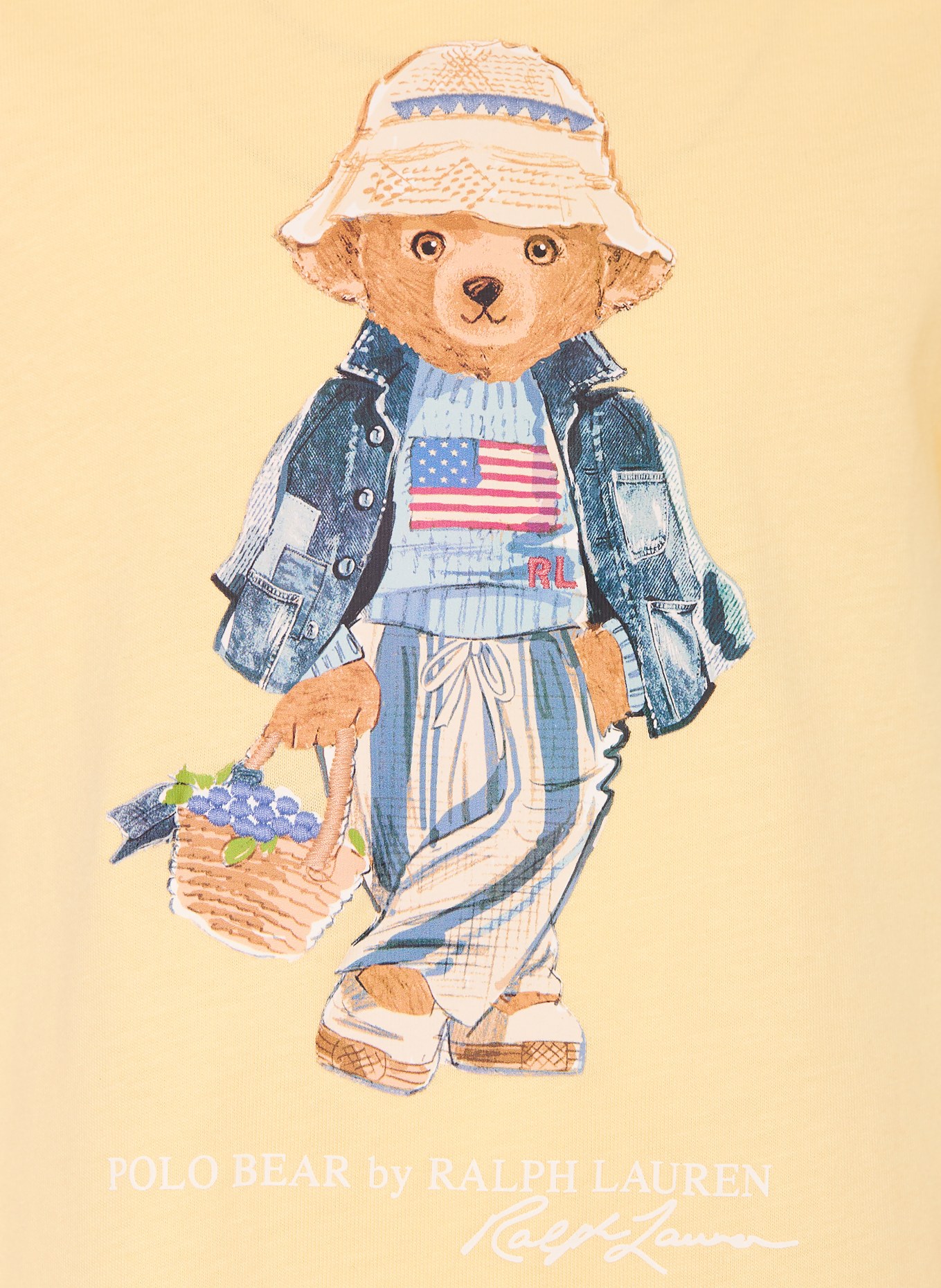 POLO RALPH LAUREN Jerseykleid mit Rüschen: HELLGELB