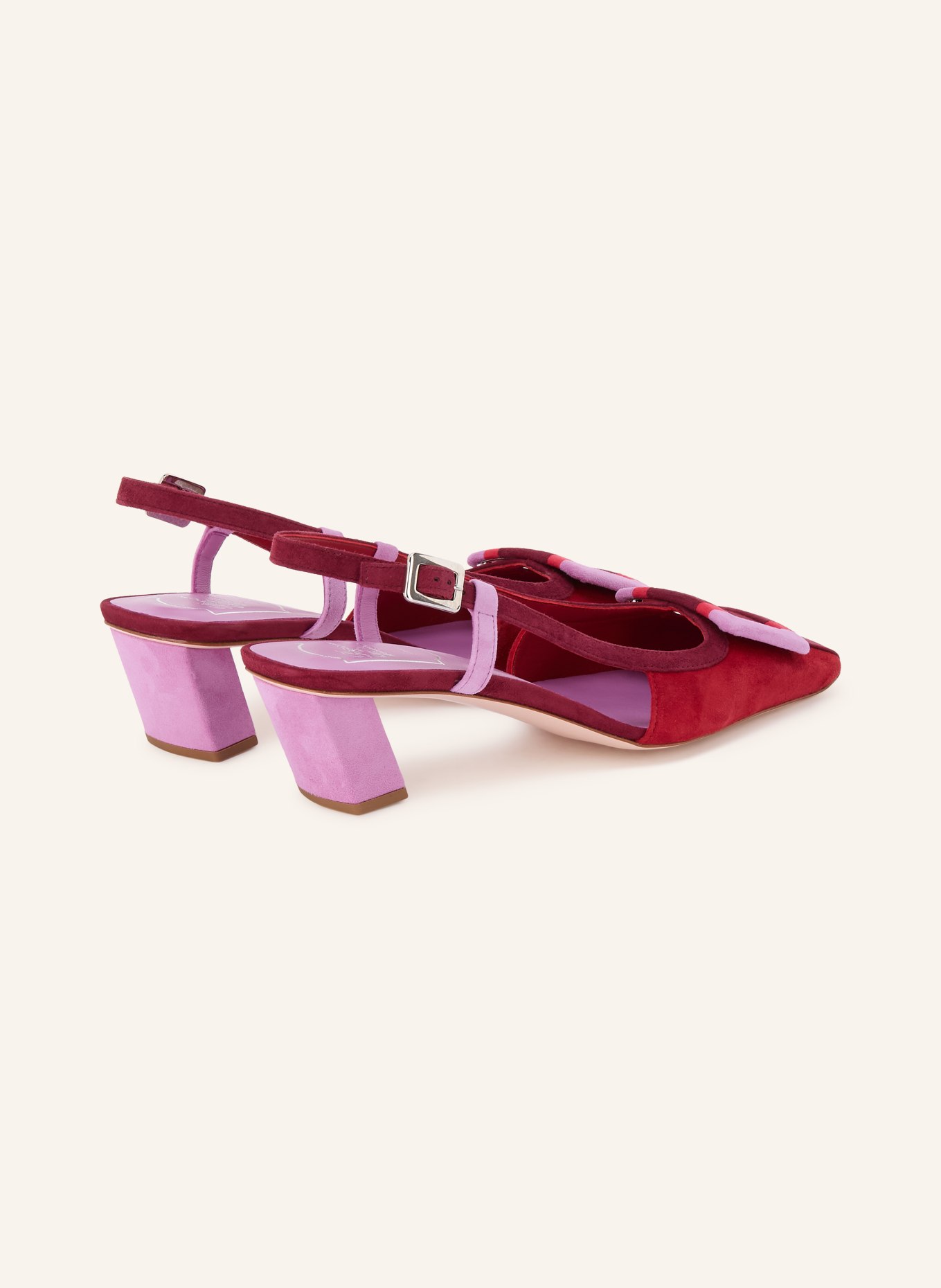 Roger Vivier Slingpumps: DUNKELROT / LILA / ROT