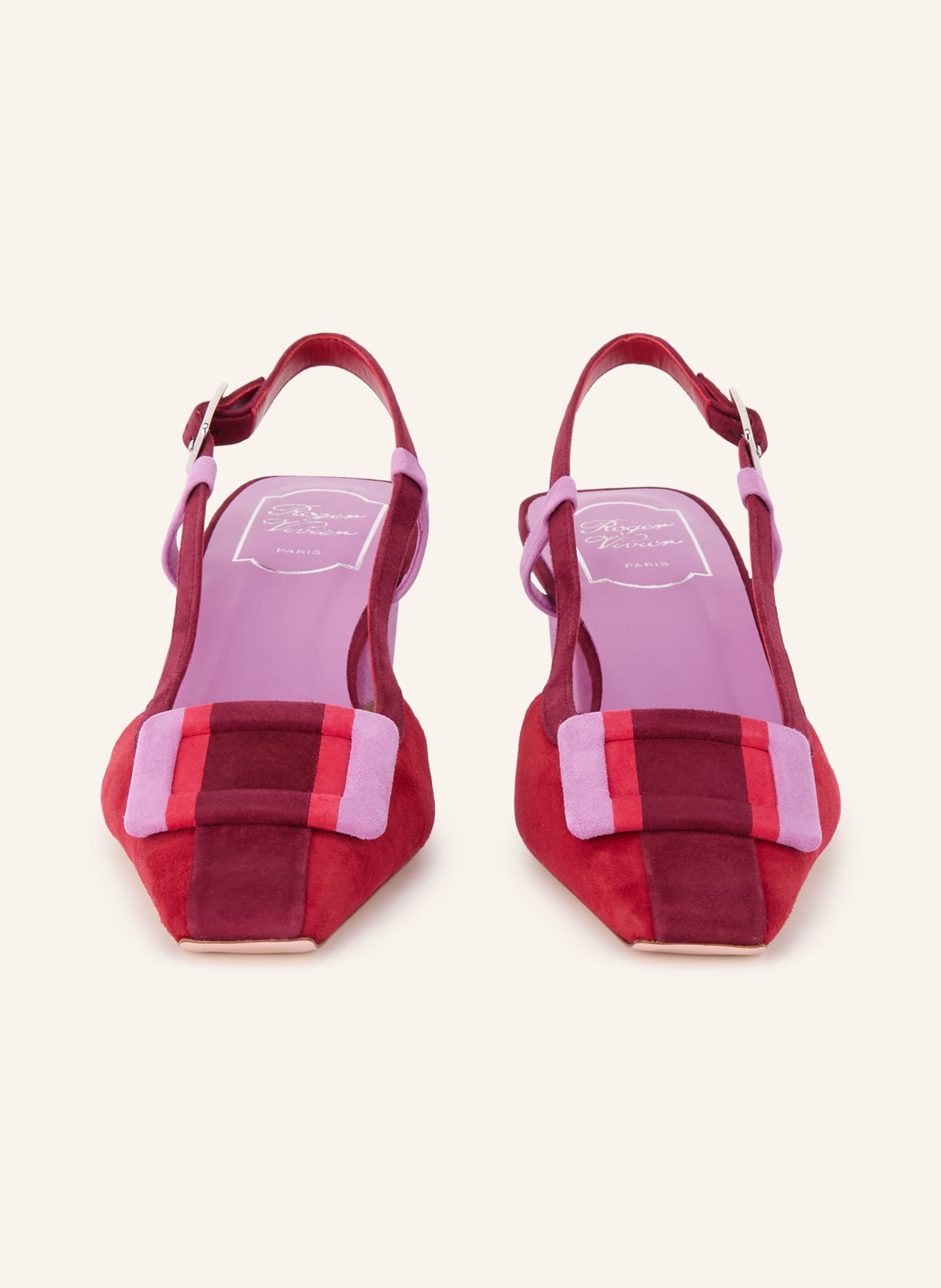 Roger Vivier Slingpumps: DUNKELROT / LILA / ROT