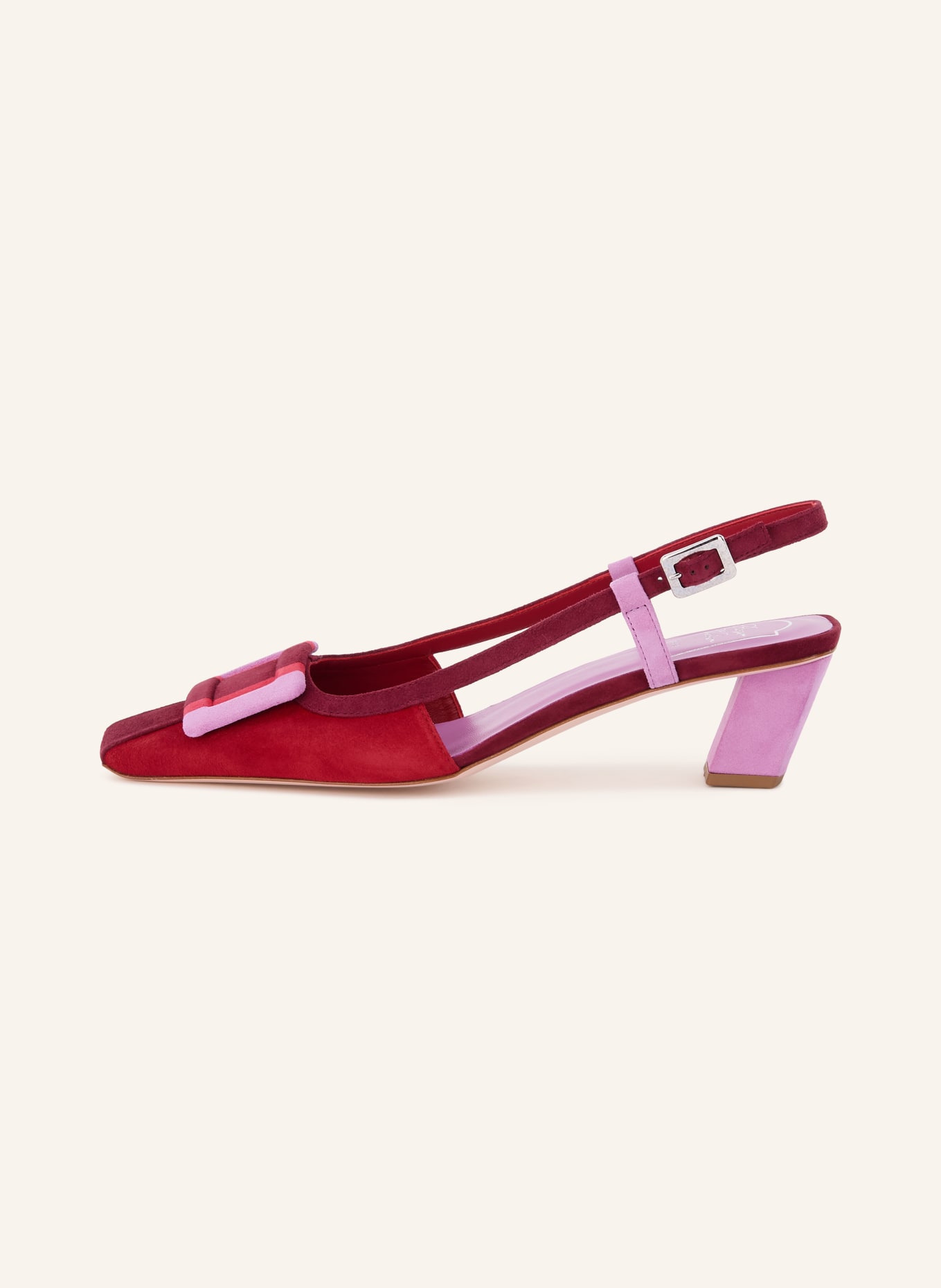 Roger Vivier Slingpumps: DUNKELROT / LILA / ROT