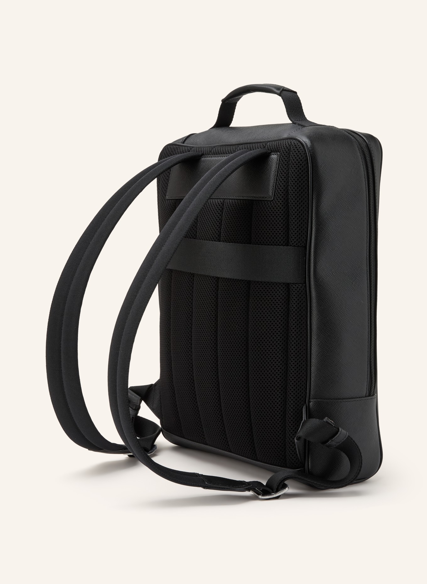 MONTBLANC COMPANION Saffiano Backpack with Laptop Compartment: BLACK