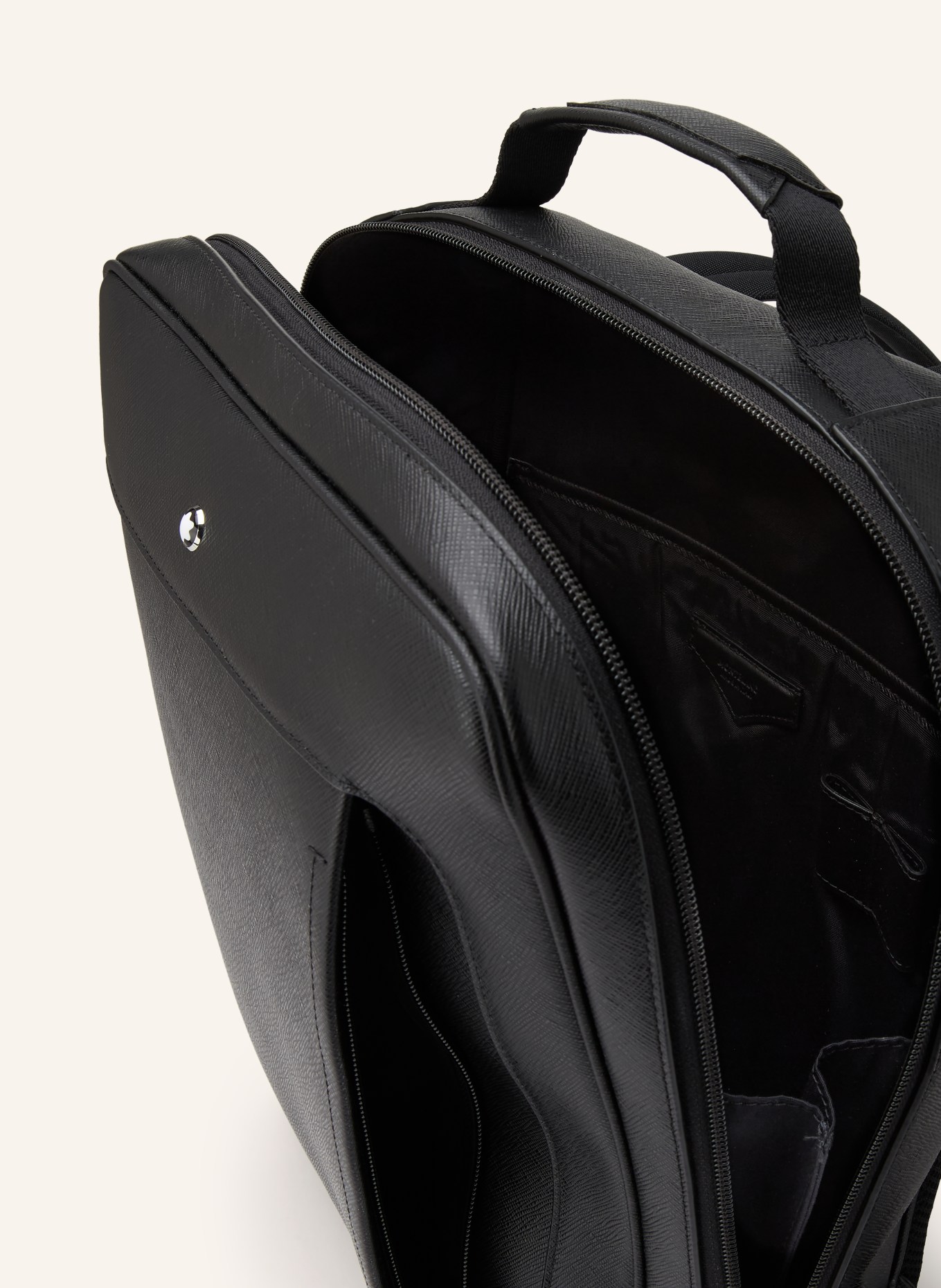 MONTBLANC COMPANION Saffiano Backpack with Laptop Compartment: BLACK