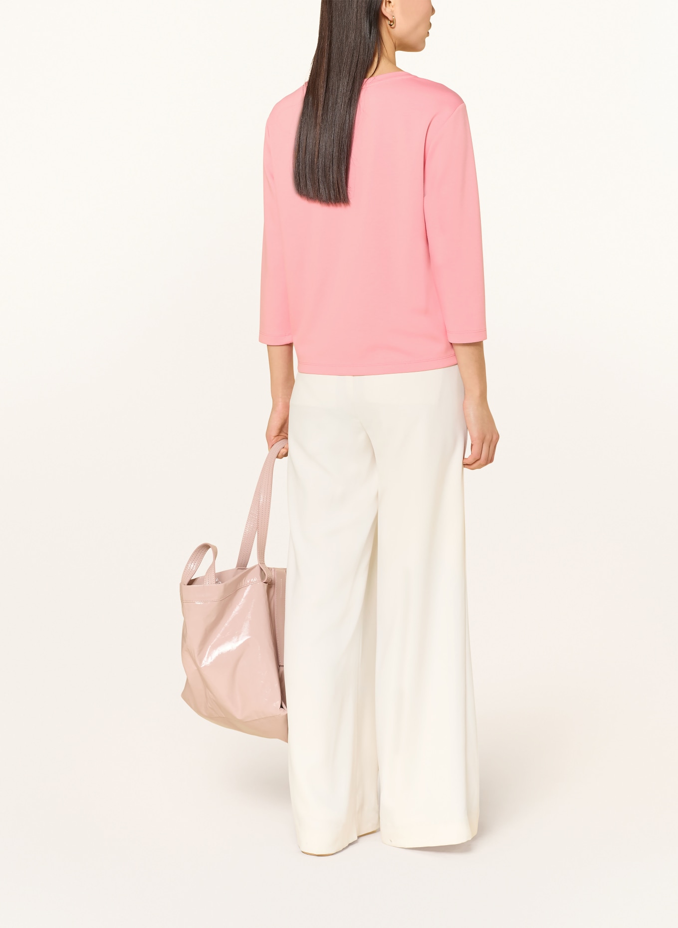 monari Long-sleeved shirt with 3/4 sleeves and gemstones: PINK