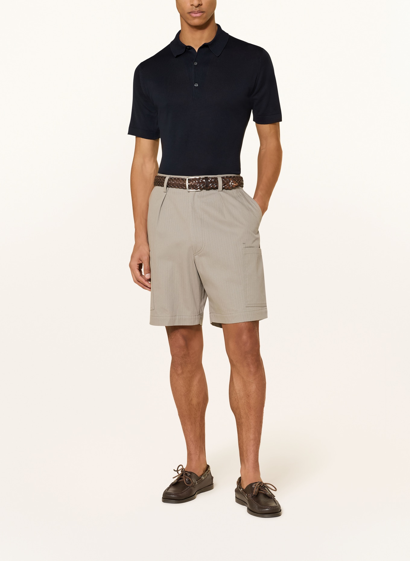 JOHN SMEDLEY Polo en jersey SEALSLAND: BLEU FONCÉ