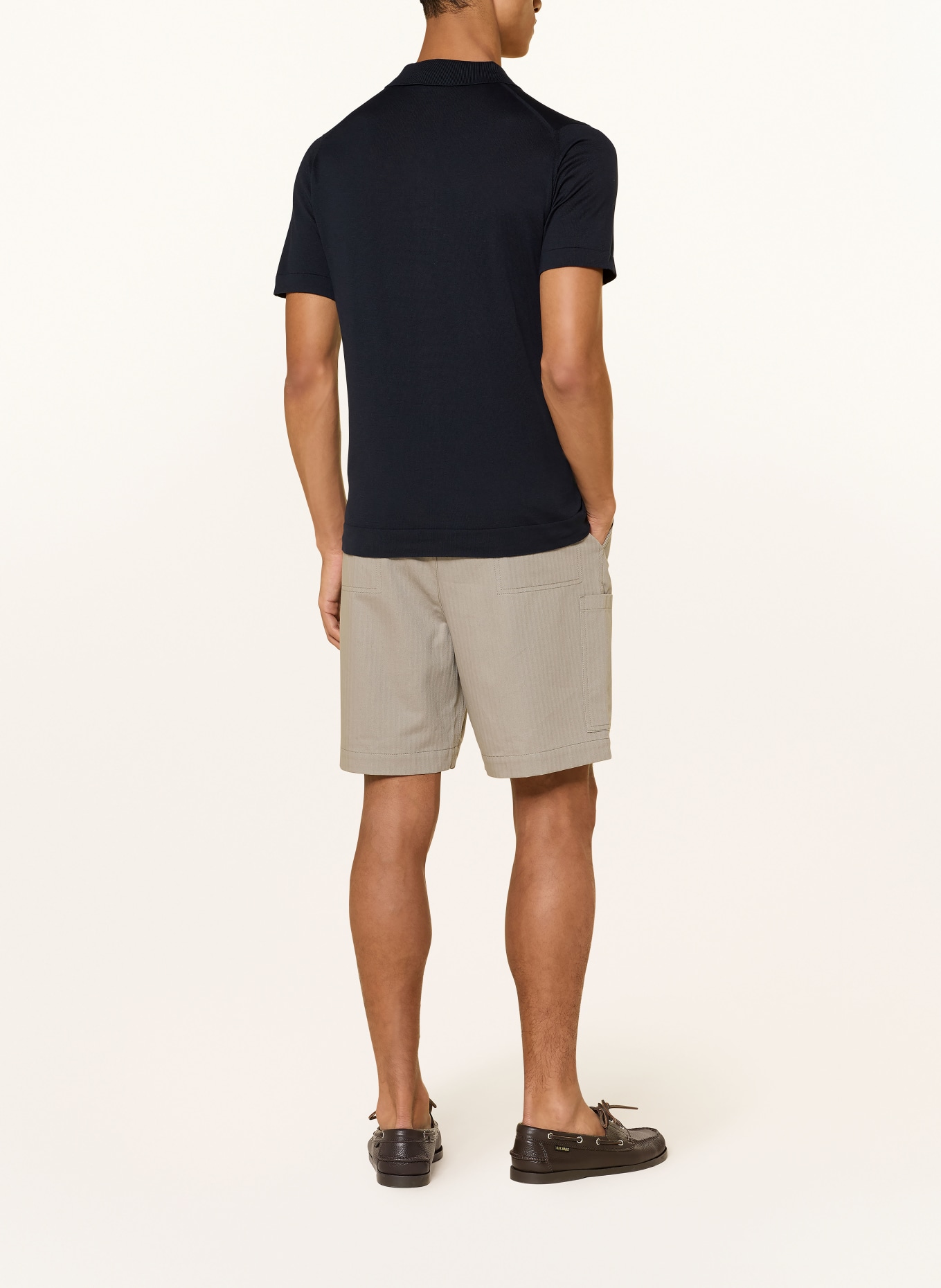 JOHN SMEDLEY Polo en jersey SEALSLAND: BLEU FONCÉ