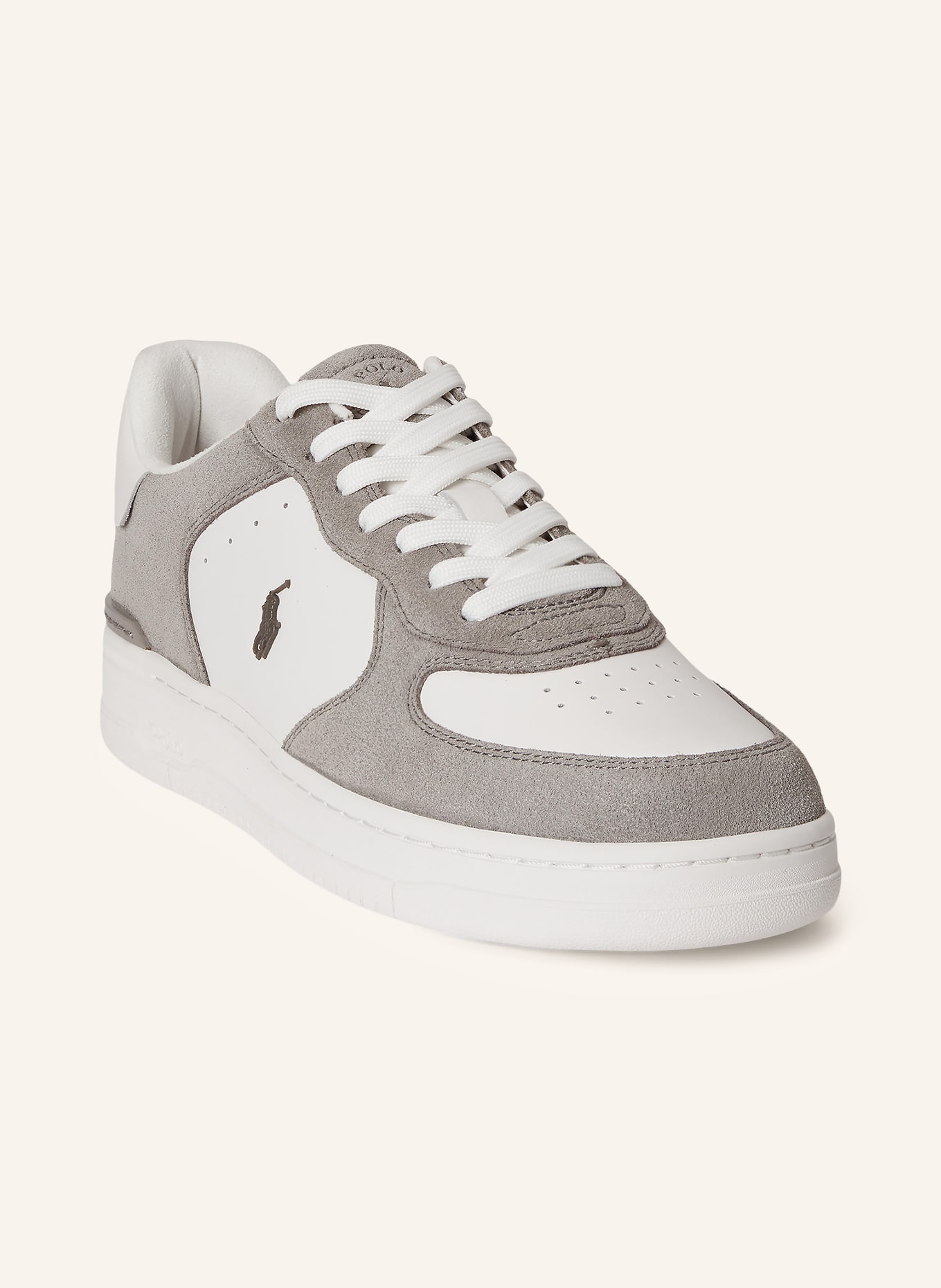 POLO RALPH LAUREN Sneaker: WEISS / GRAU