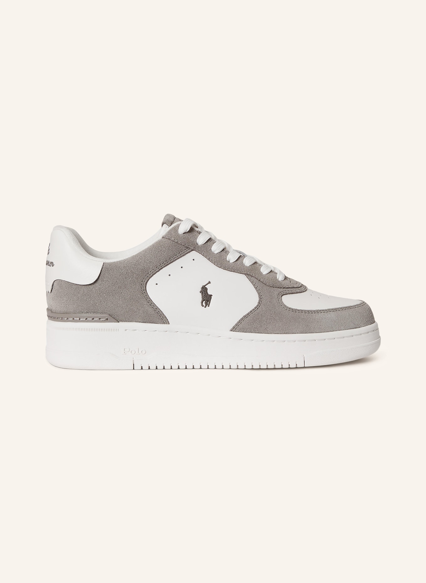 POLO RALPH LAUREN Sneaker: WEISS / GRAU