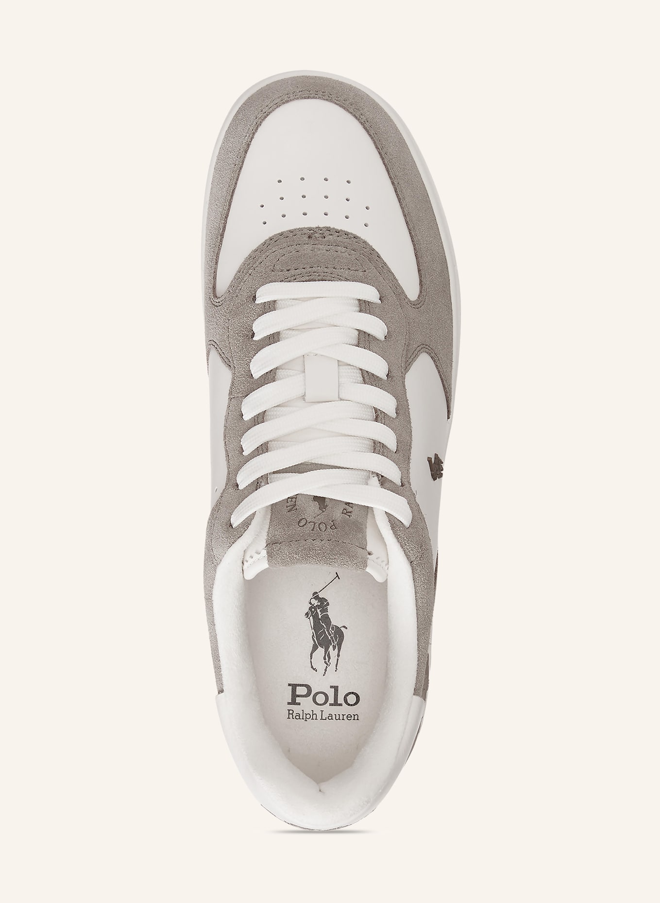 POLO RALPH LAUREN Sneaker: WEISS / GRAU
