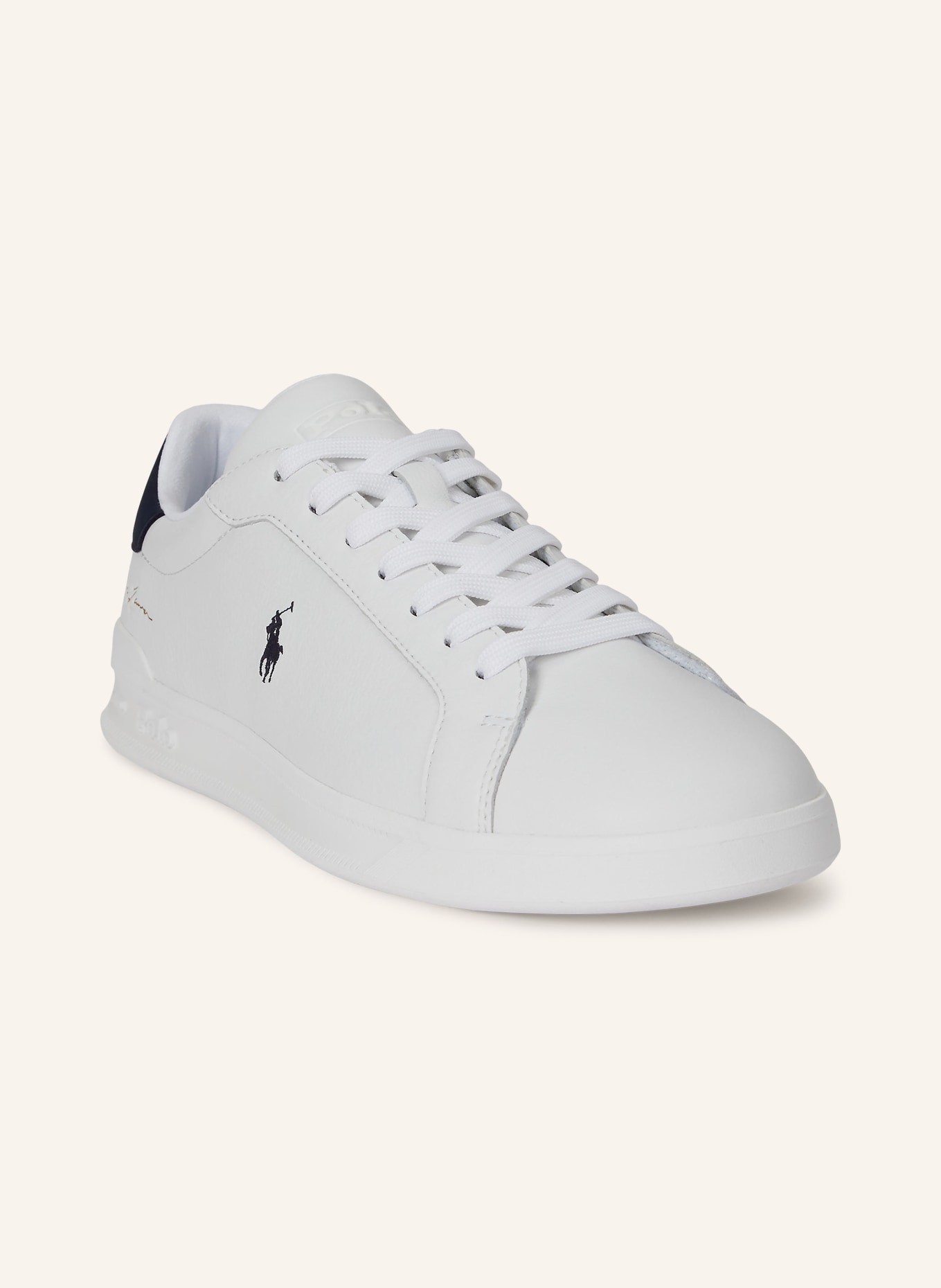 POLO RALPH LAUREN Sneaker: WEISS / DUNKELBLAU