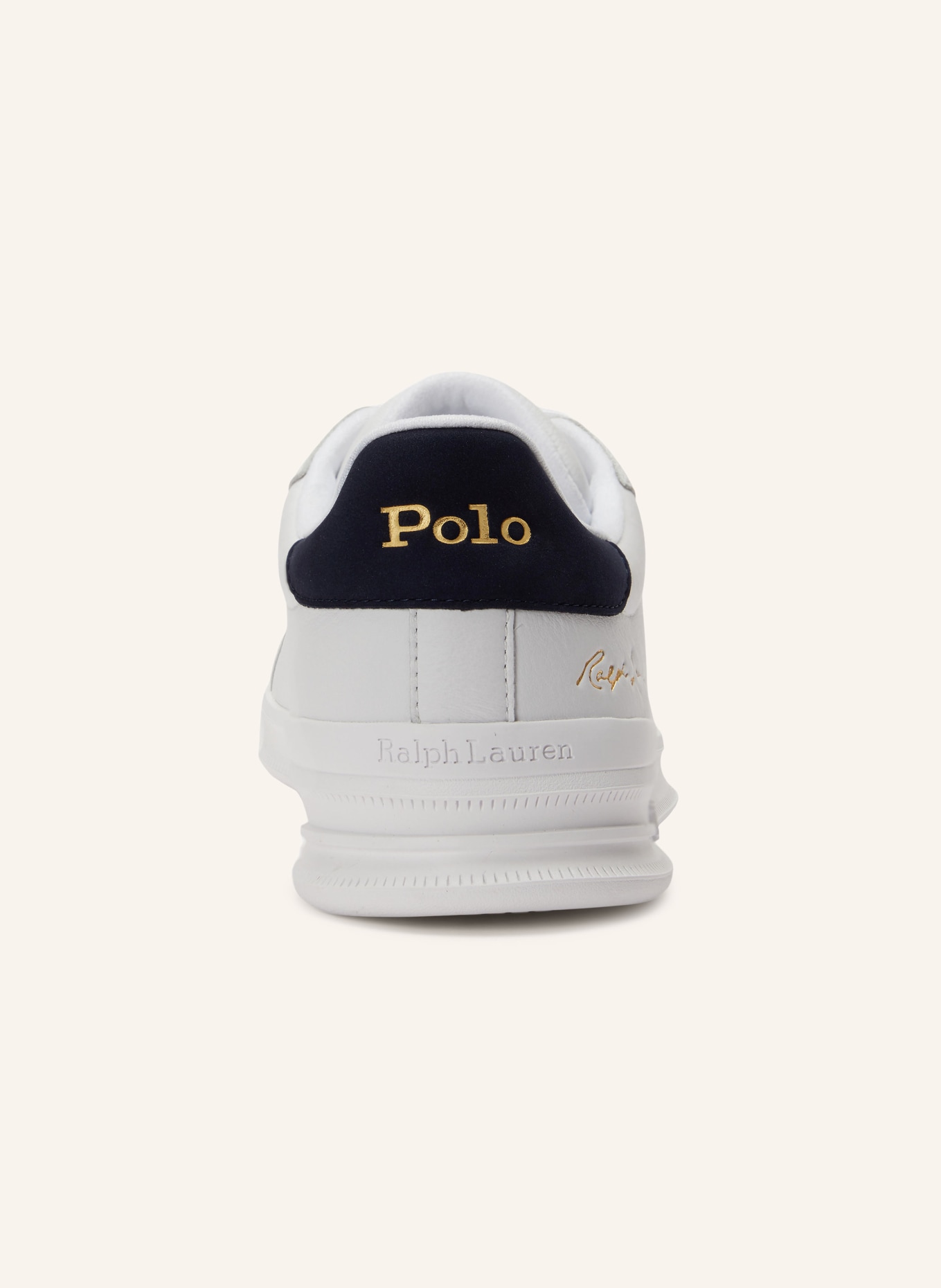 POLO RALPH LAUREN Sneaker: WEISS / DUNKELBLAU