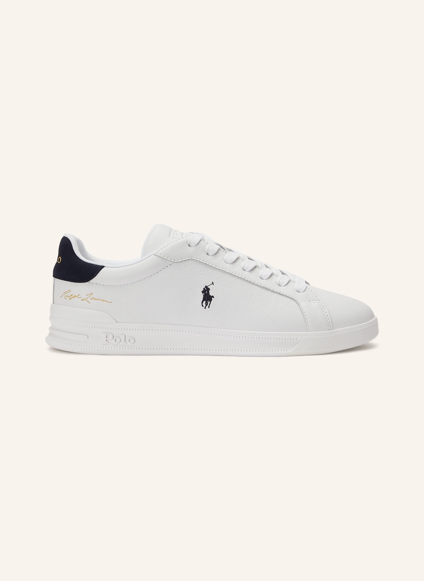 POLO RALPH LAUREN Sneaker: WEISS / DUNKELBLAU