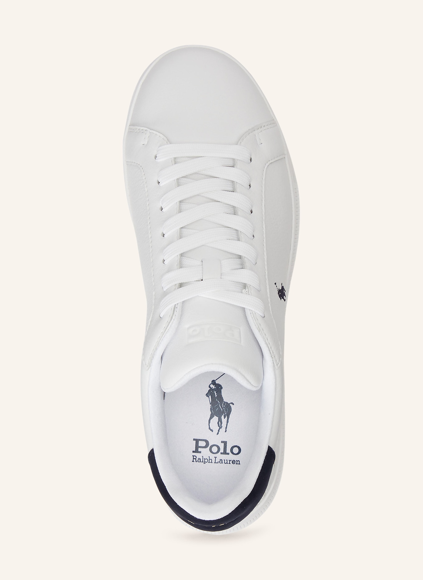 POLO RALPH LAUREN Sneaker: WEISS / DUNKELBLAU