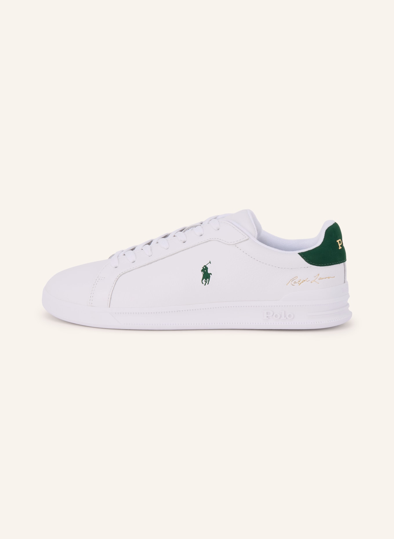 POLO RALPH LAUREN sneaker: WIT / GOUD / GROEN