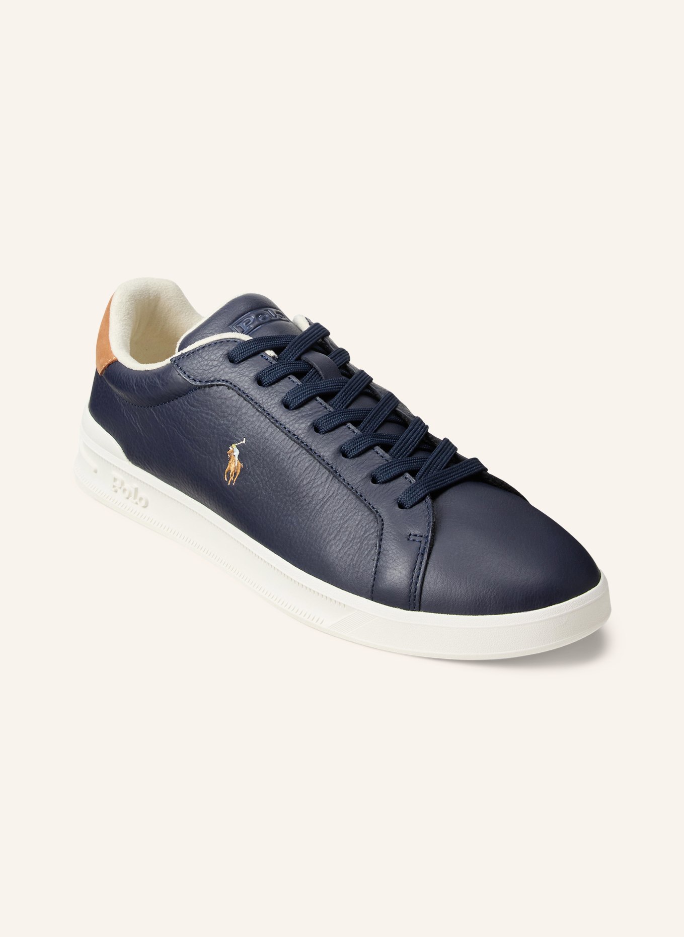 POLO RALPH LAUREN Sneaker: DONKERBLAUW / BRUIN / WIT