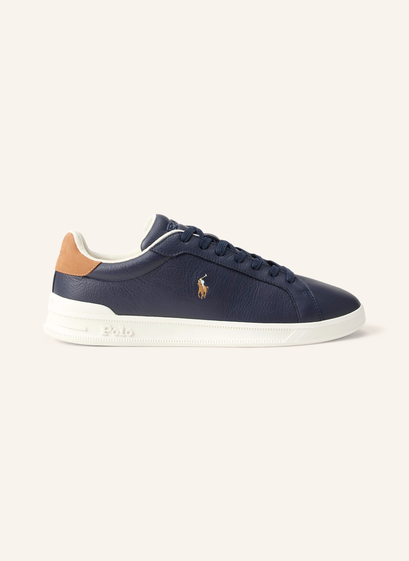 POLO RALPH LAUREN Sneaker: DONKERBLAUW / BRUIN / WIT