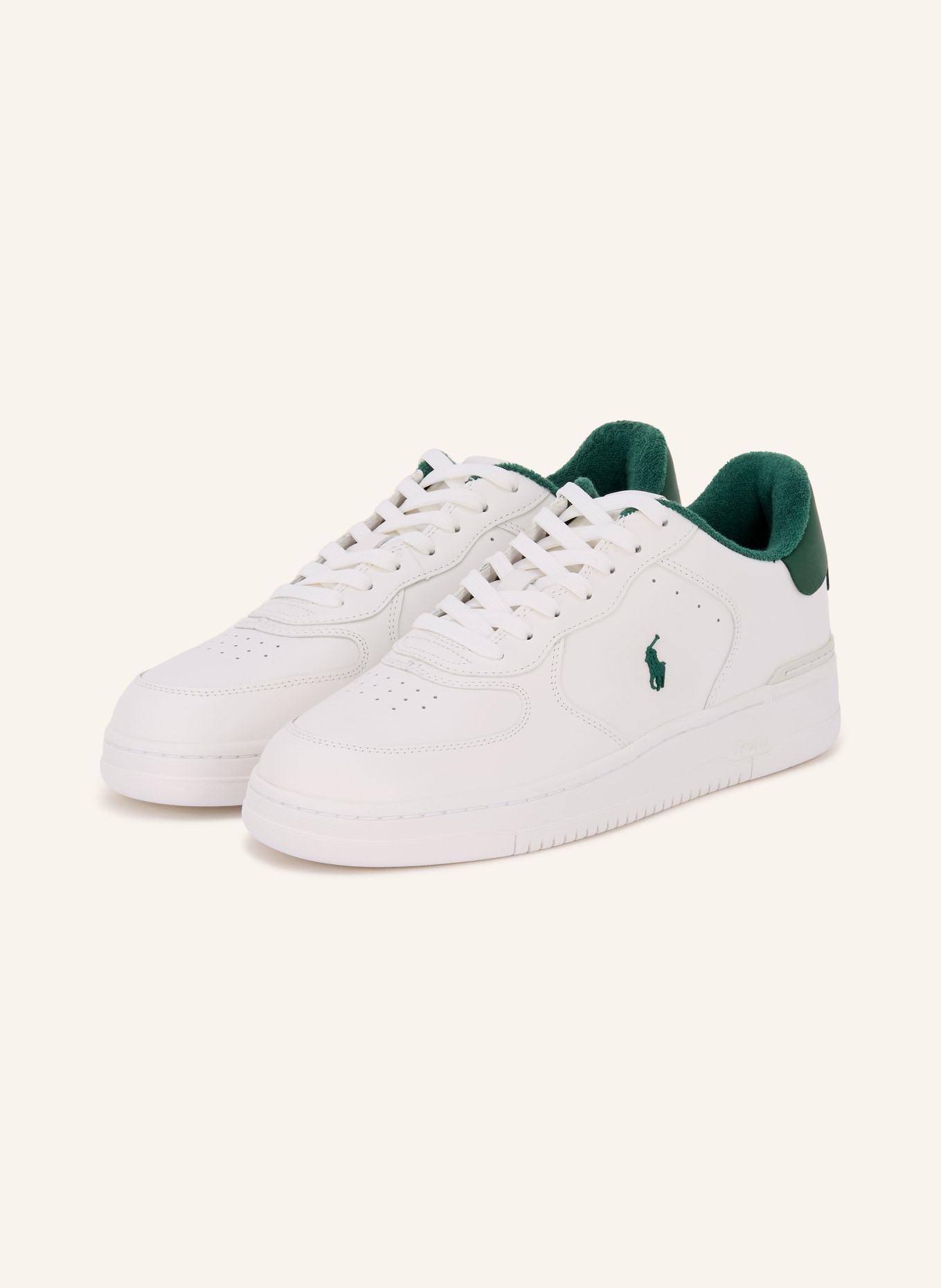 POLO RALPH LAUREN baskets: BLANC / GROEN