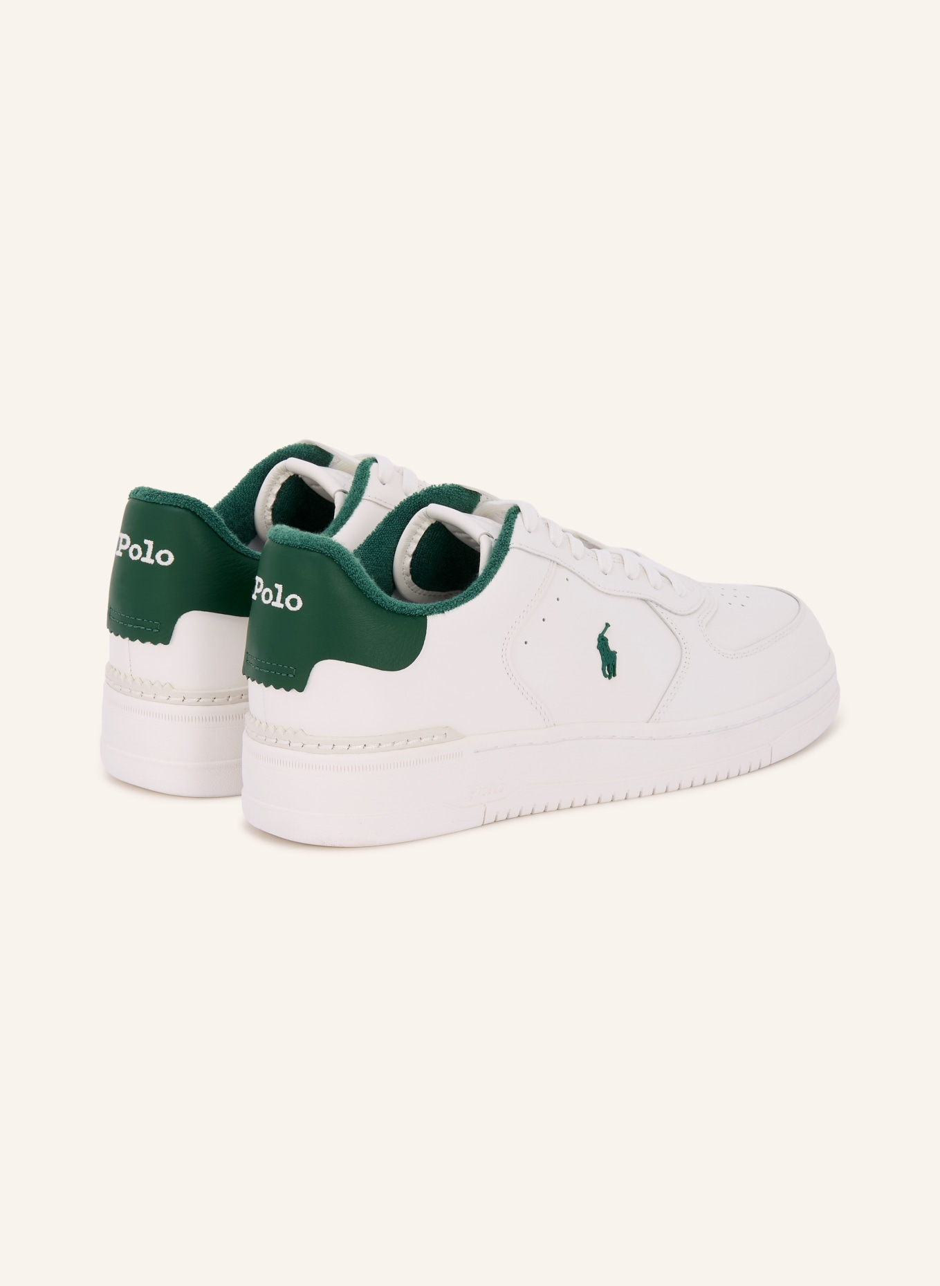 POLO RALPH LAUREN baskets: BLANC / GROEN