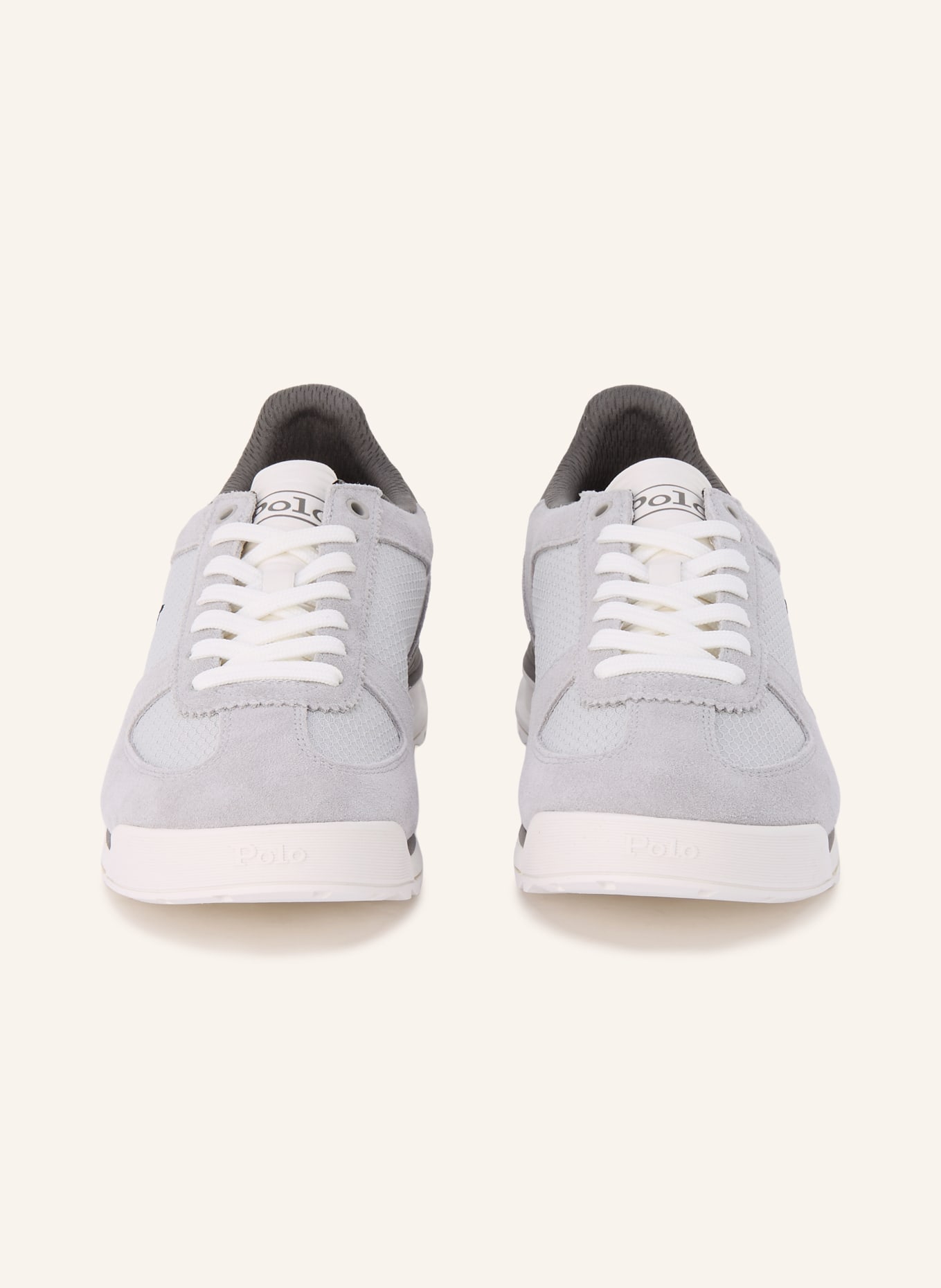 POLO RALPH LAUREN Sneaker: GRIJS / DONKERGRIJS / WIT