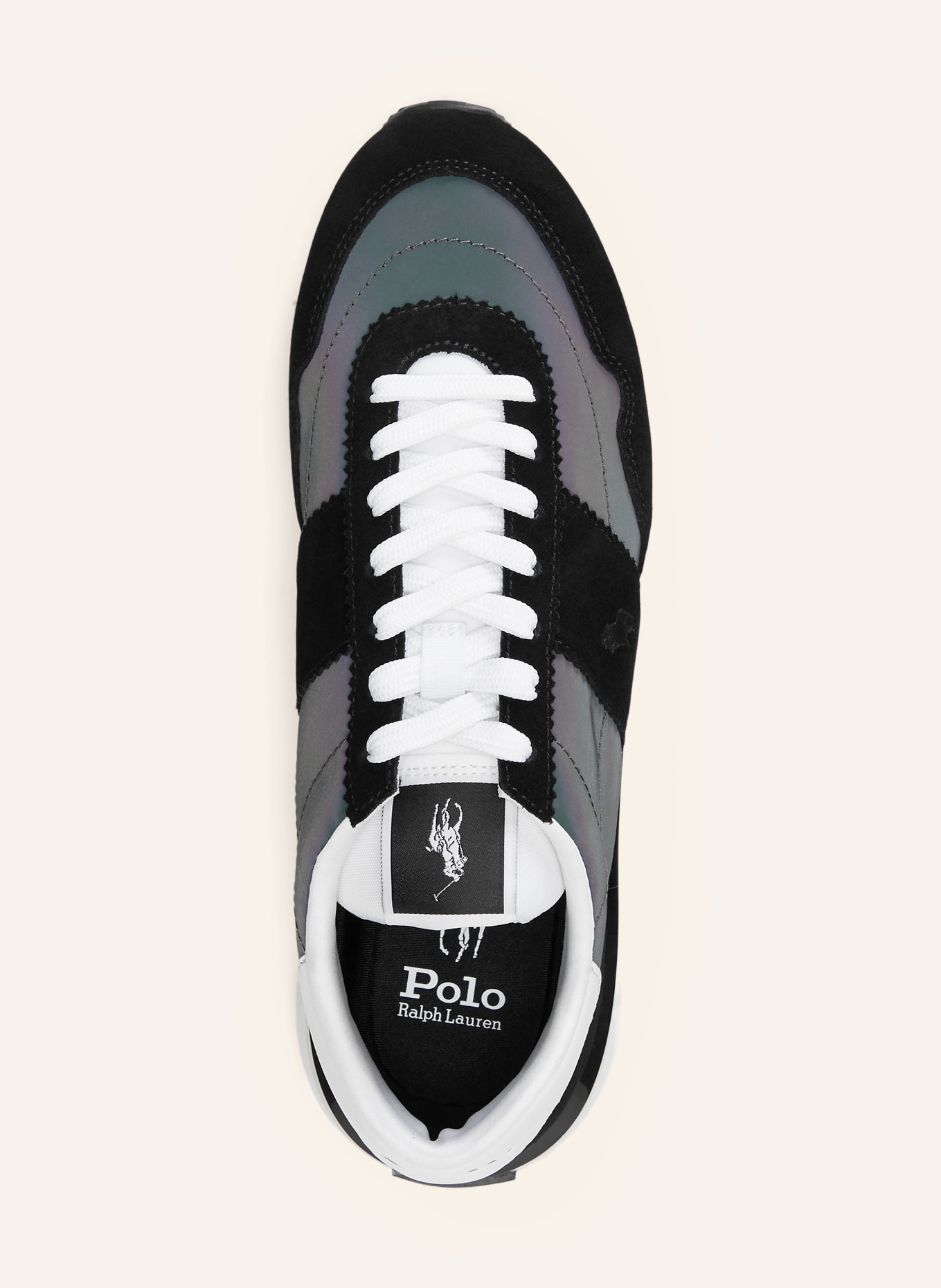 POLO RALPH LAUREN sneaker: BLACK / DARK GRAY / WHITE