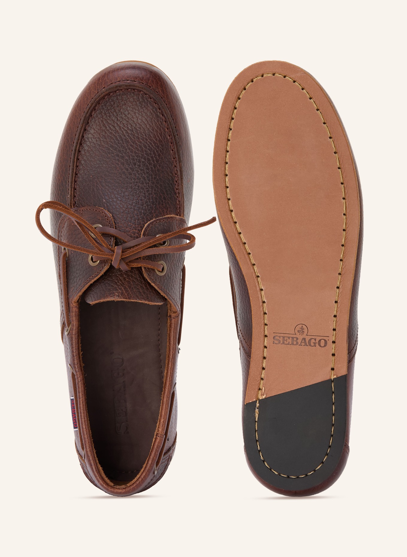 SEBAGO Chaussures bateau OWEN: MARRON FONCÉ