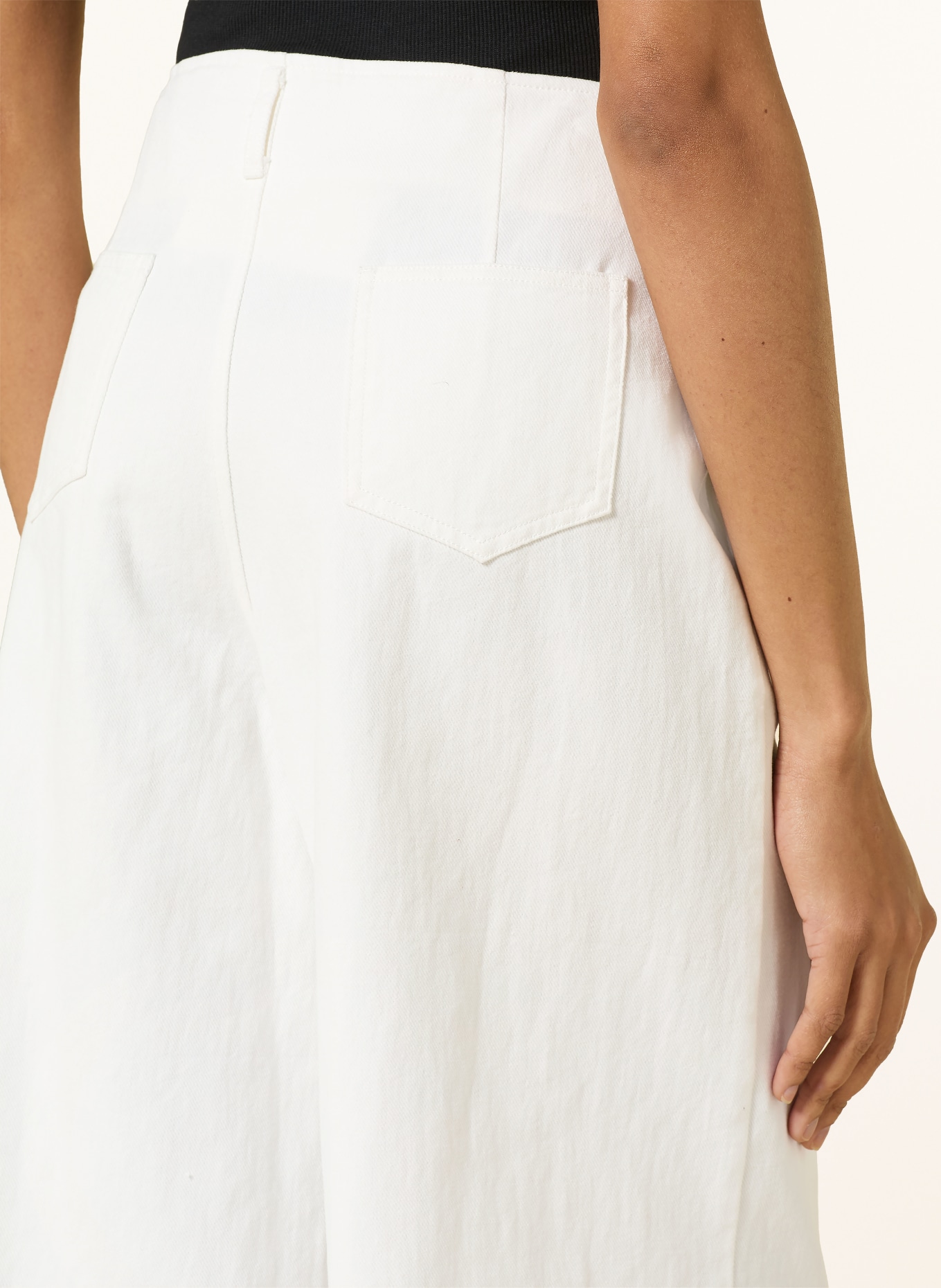 ELEH Denim culottes: BIANCO