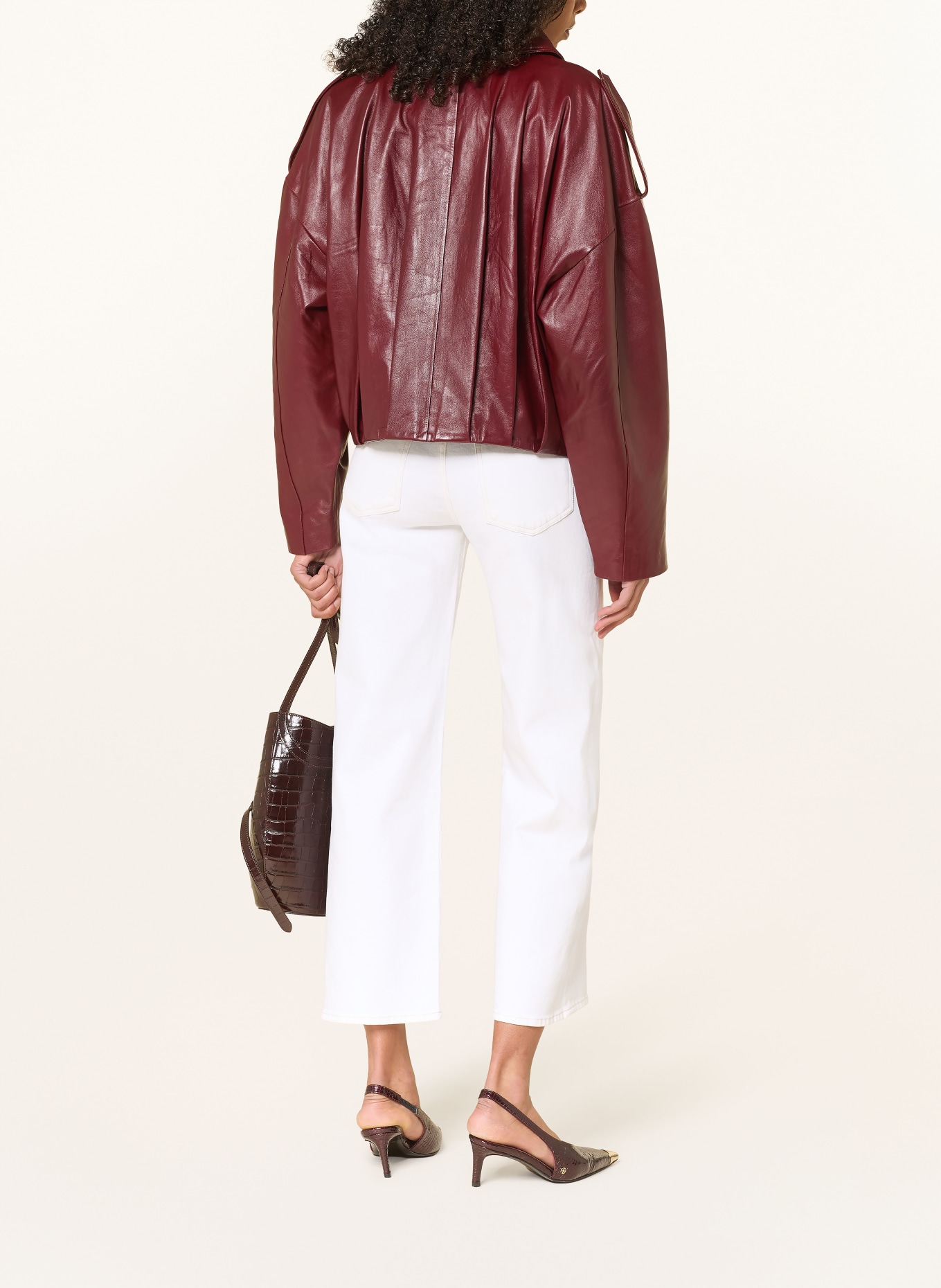 AGOLDE Jean court HARPER CROP: whwsh white wash (white milk)