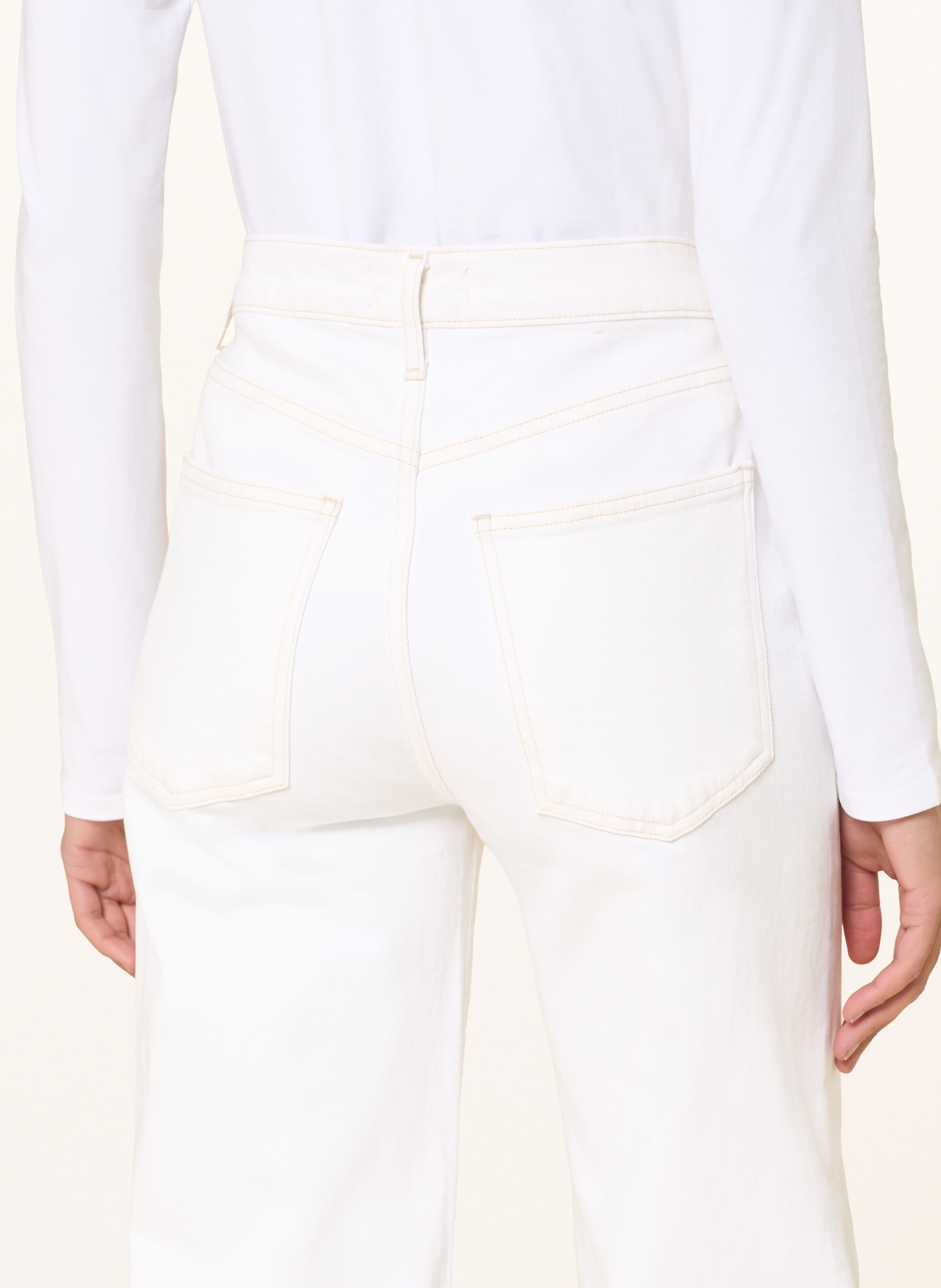 AGOLDE Jean court HARPER CROP: whwsh white wash (white milk)