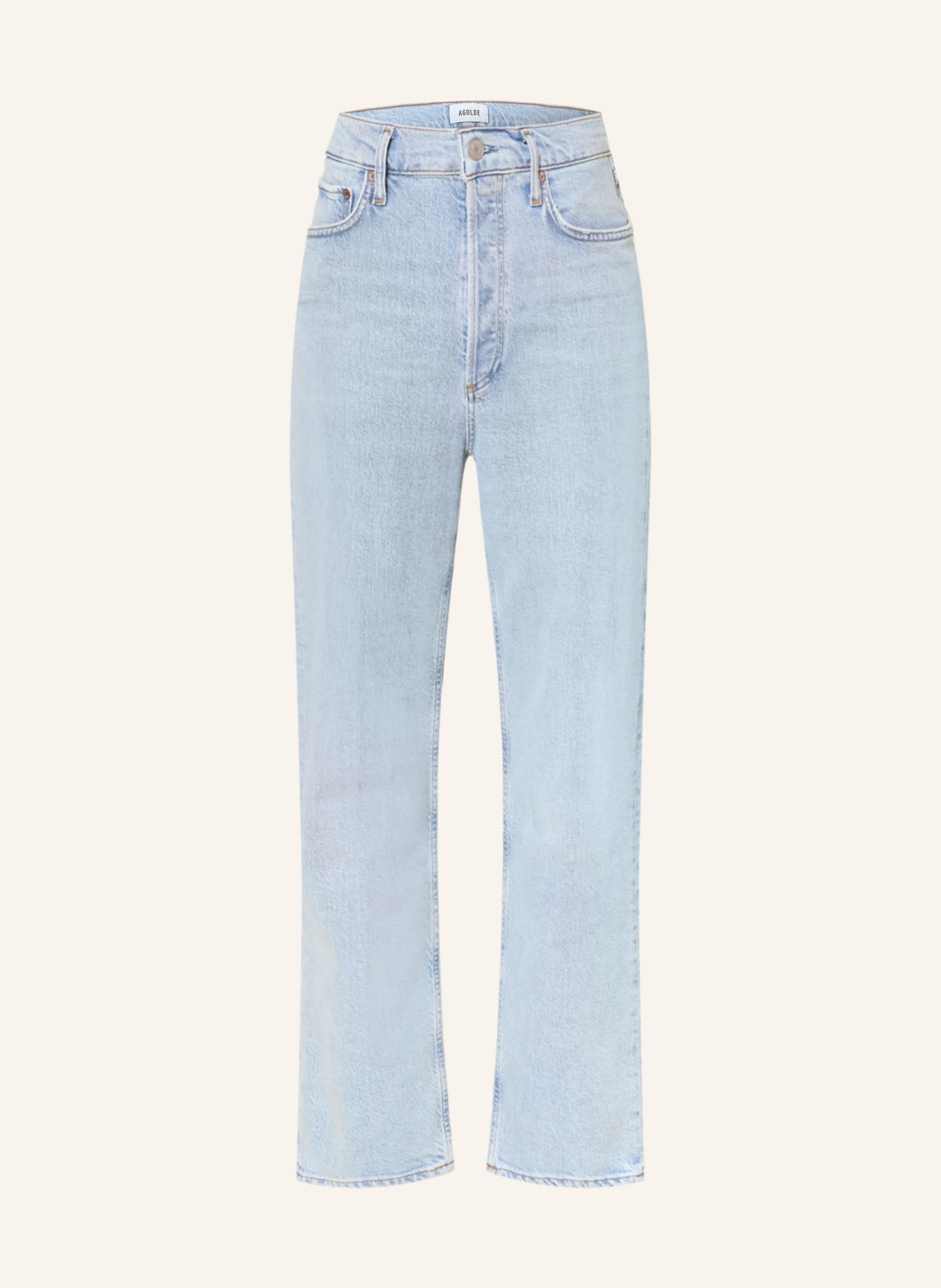 AGOLDE Cropped jeans uit de jaren 90: flat flaunt (lt pale warm ind)