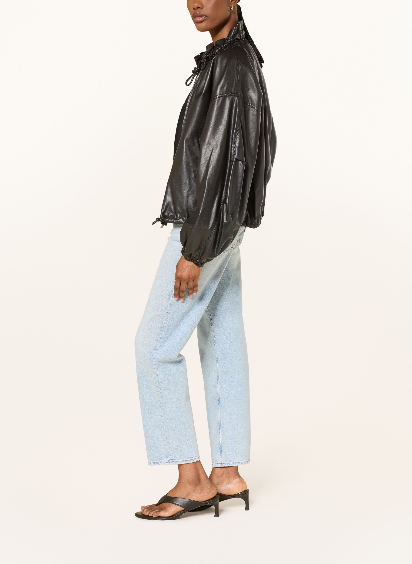 AGOLDE Cropped jeans uit de jaren 90: flat flaunt (lt pale warm ind)