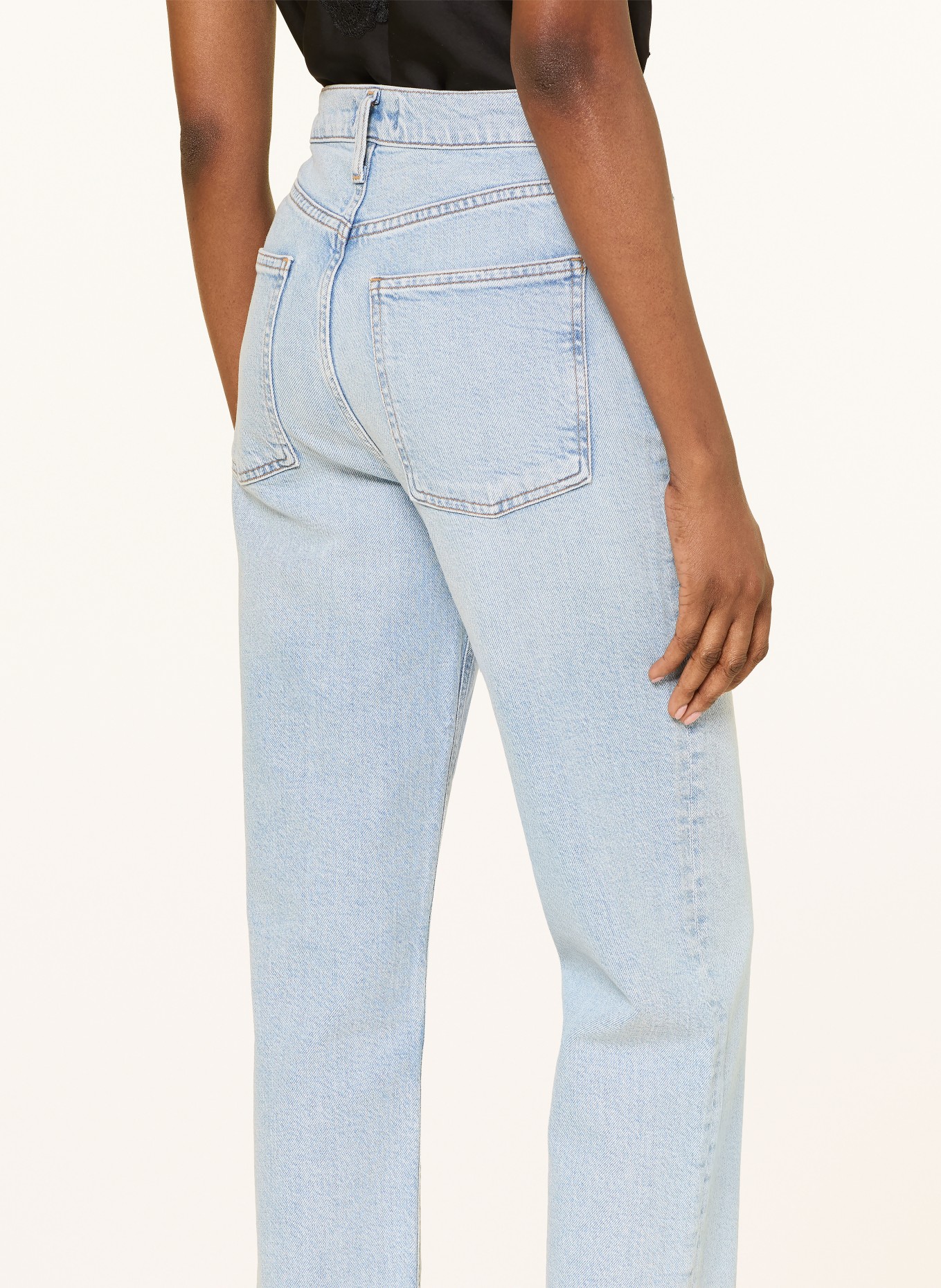 AGOLDE Cropped jeans uit de jaren 90: flat flaunt (lt pale warm ind)