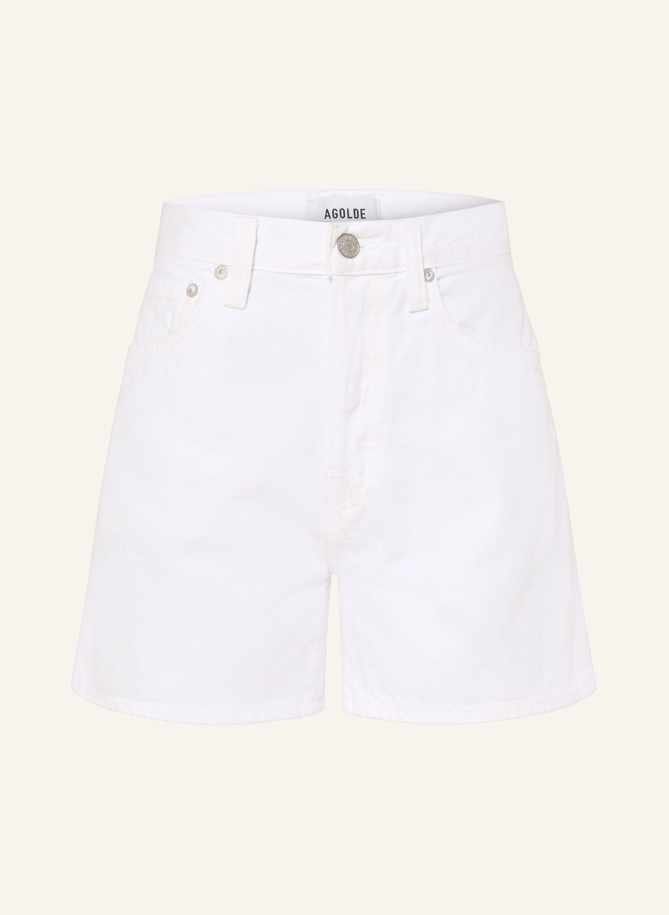 AGOLDE Jeansshorts PARKER LONG: mmelo marshmallow (clean white)