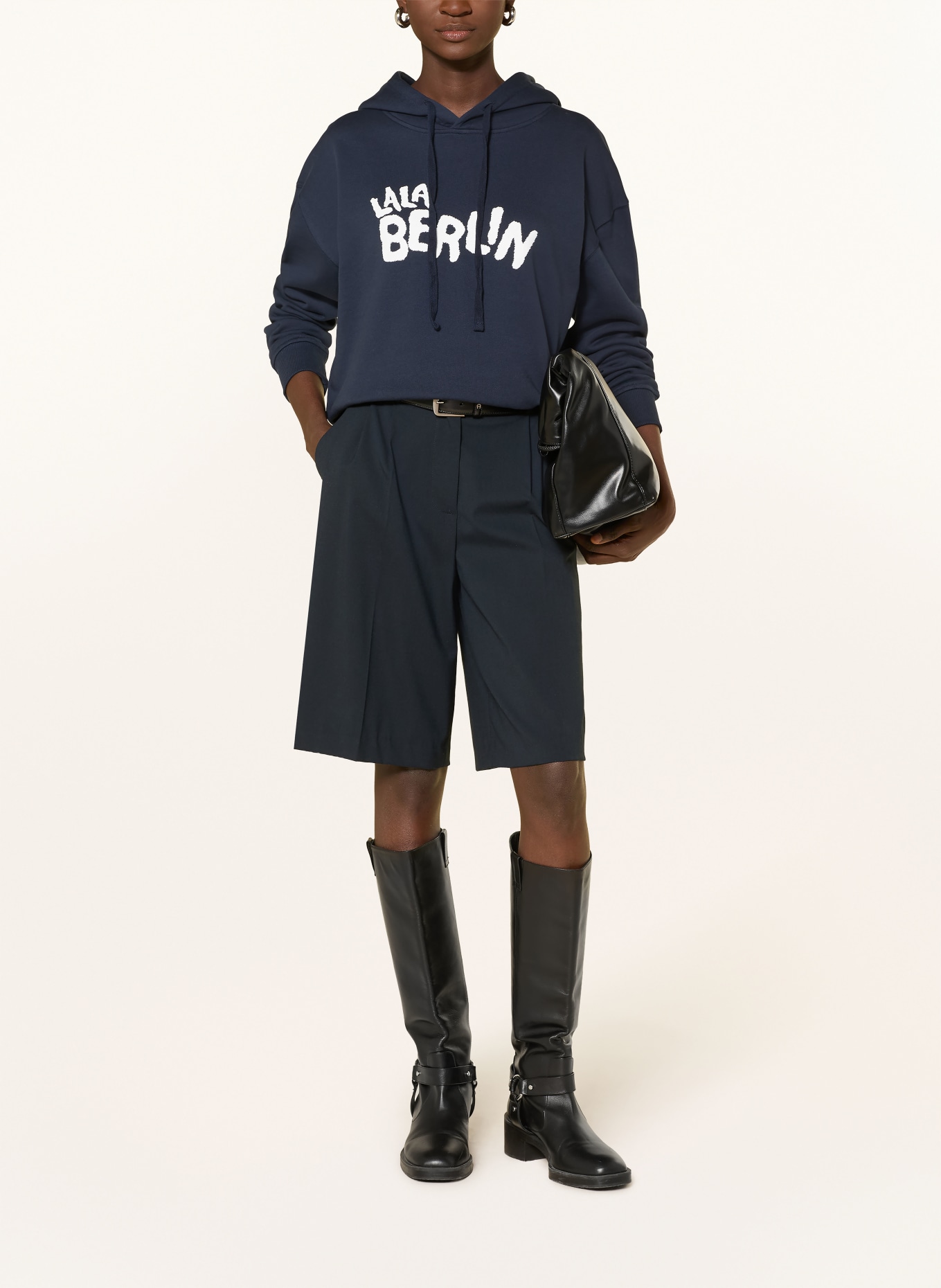 Lala Berlin Hoodie HEDY: DUNKELBLAU