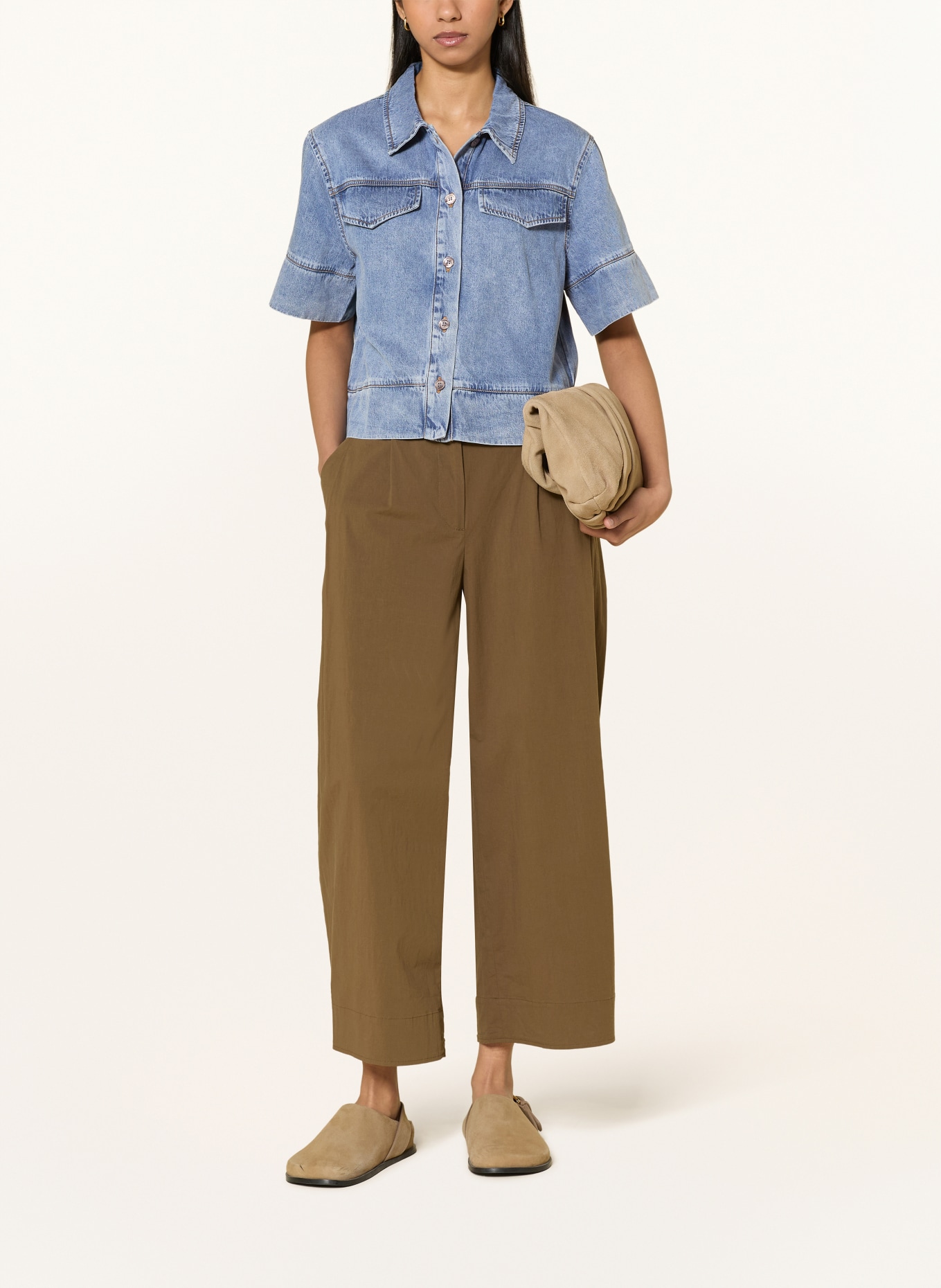 SUNCOO Jeansbluse LAIKA: BLAU