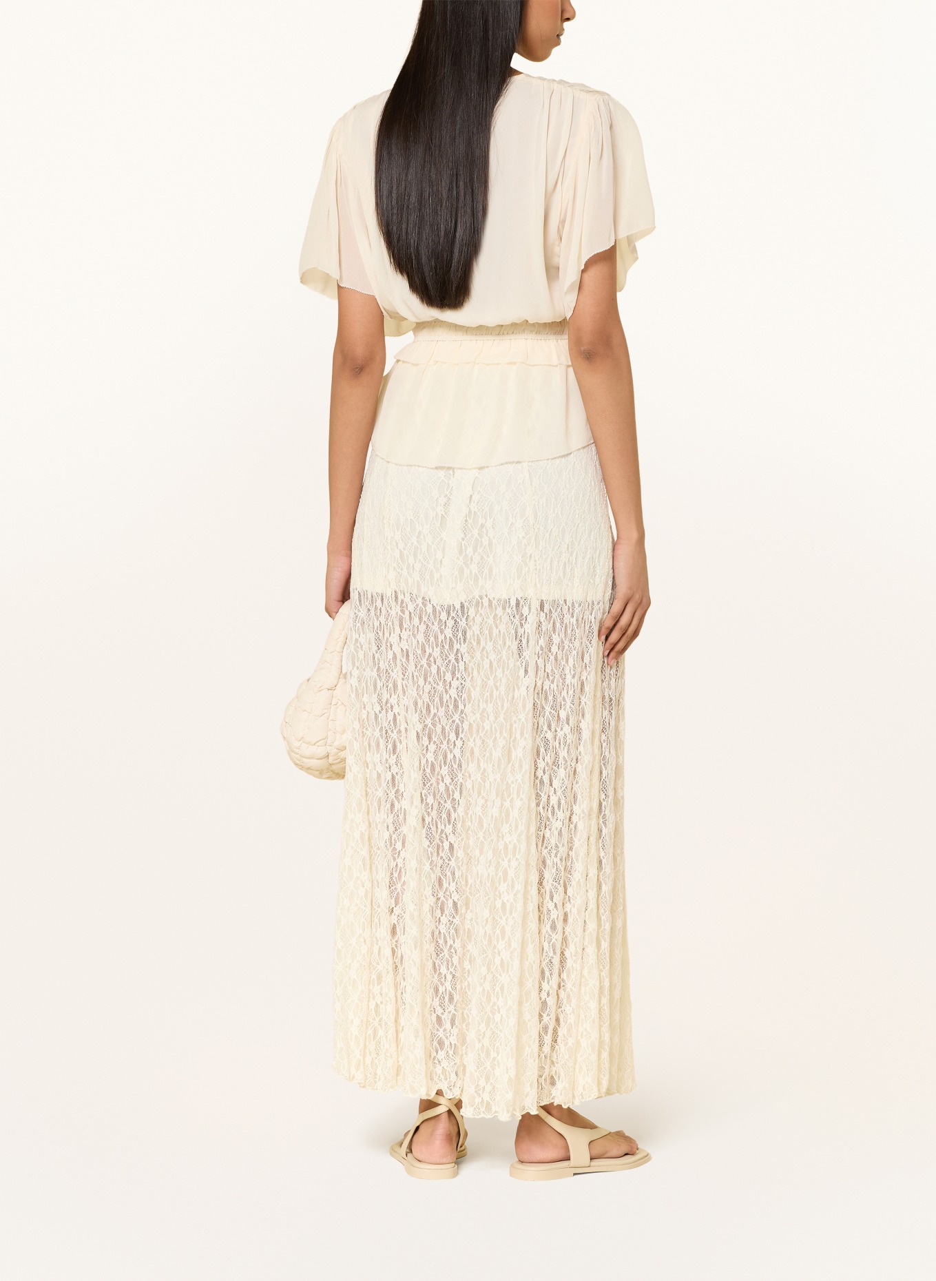 SUNCOO Blusenshirt LALIE mit Rüschen: CREME