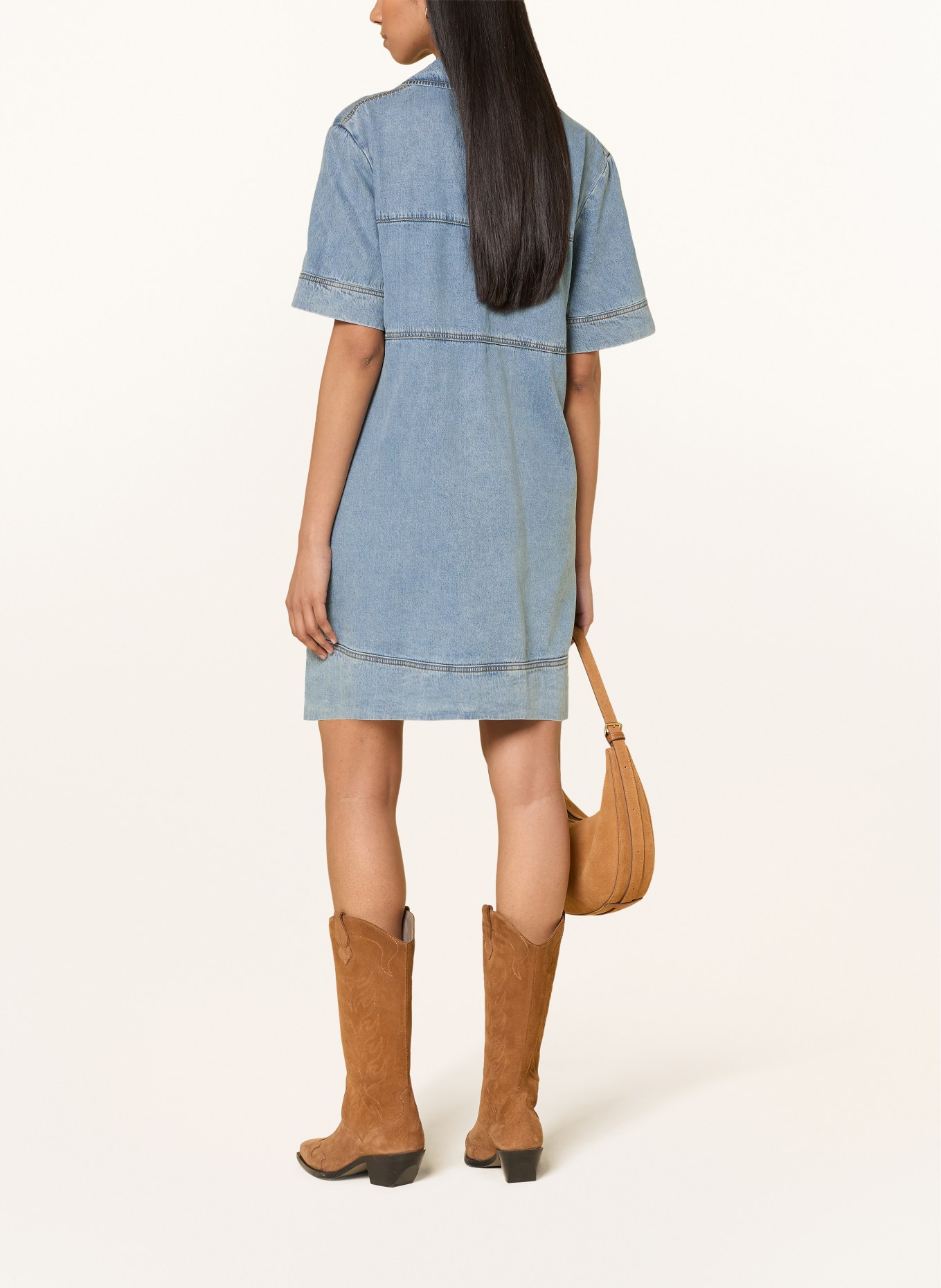 SUNCOO Kleid CLEVER in Jeansoptik: BLAU