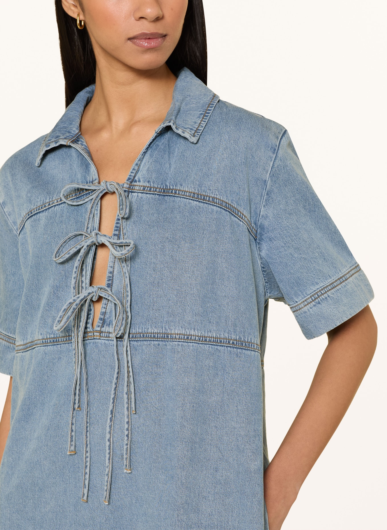 SUNCOO Kleid CLEVER in Jeansoptik: BLAU