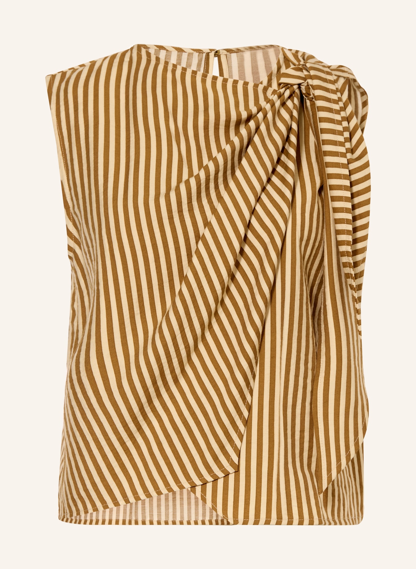 SUNCOO LISTO-blouse met wikkellook: LICHTBRUIN / CAMEL