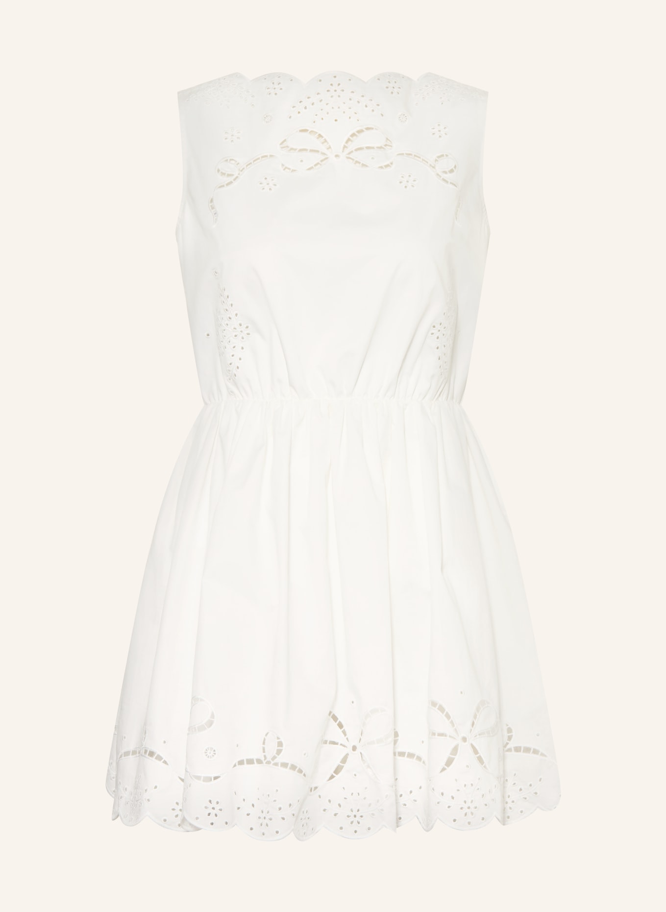 self-portrait Kleid mit Lochspitze: WEISS