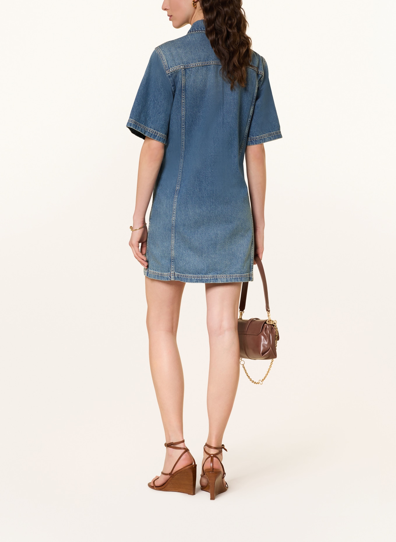 ULLA JOHNSON Jeansjurk: BLAUW