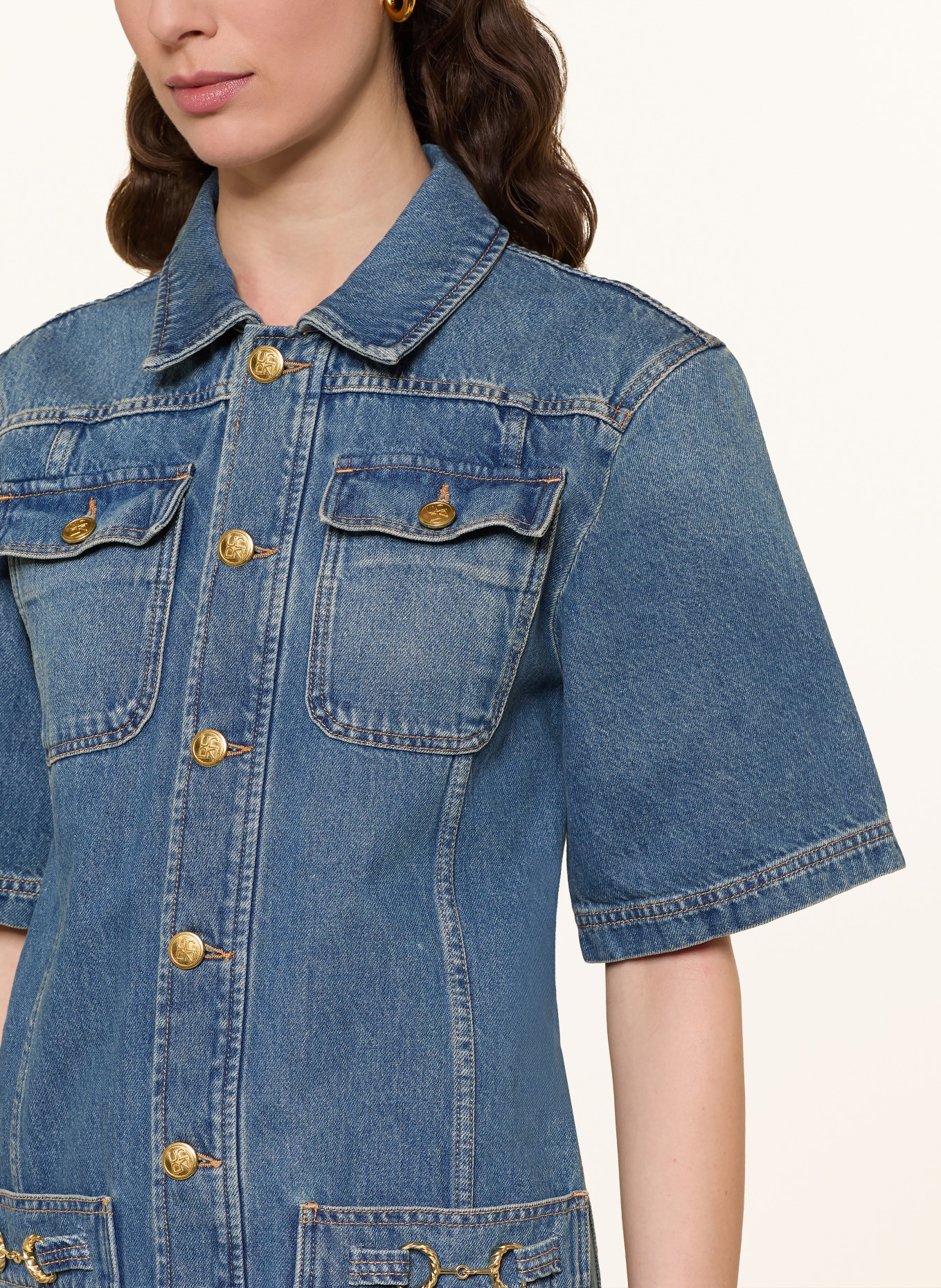 ULLA JOHNSON Jeansjurk: BLAUW