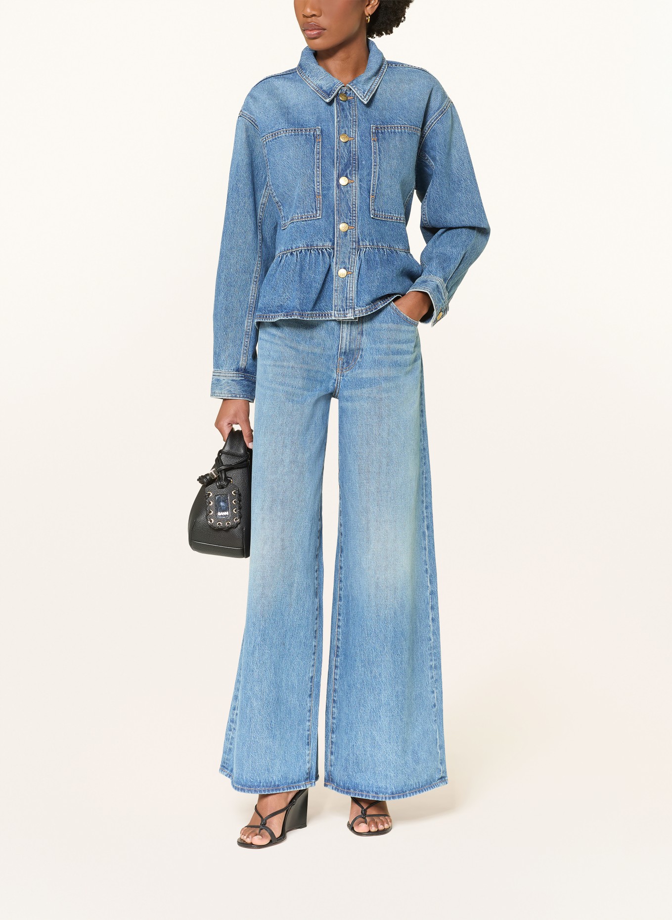 ULLA JOHNSON Jeansbluse ARQUETTE: BLAU