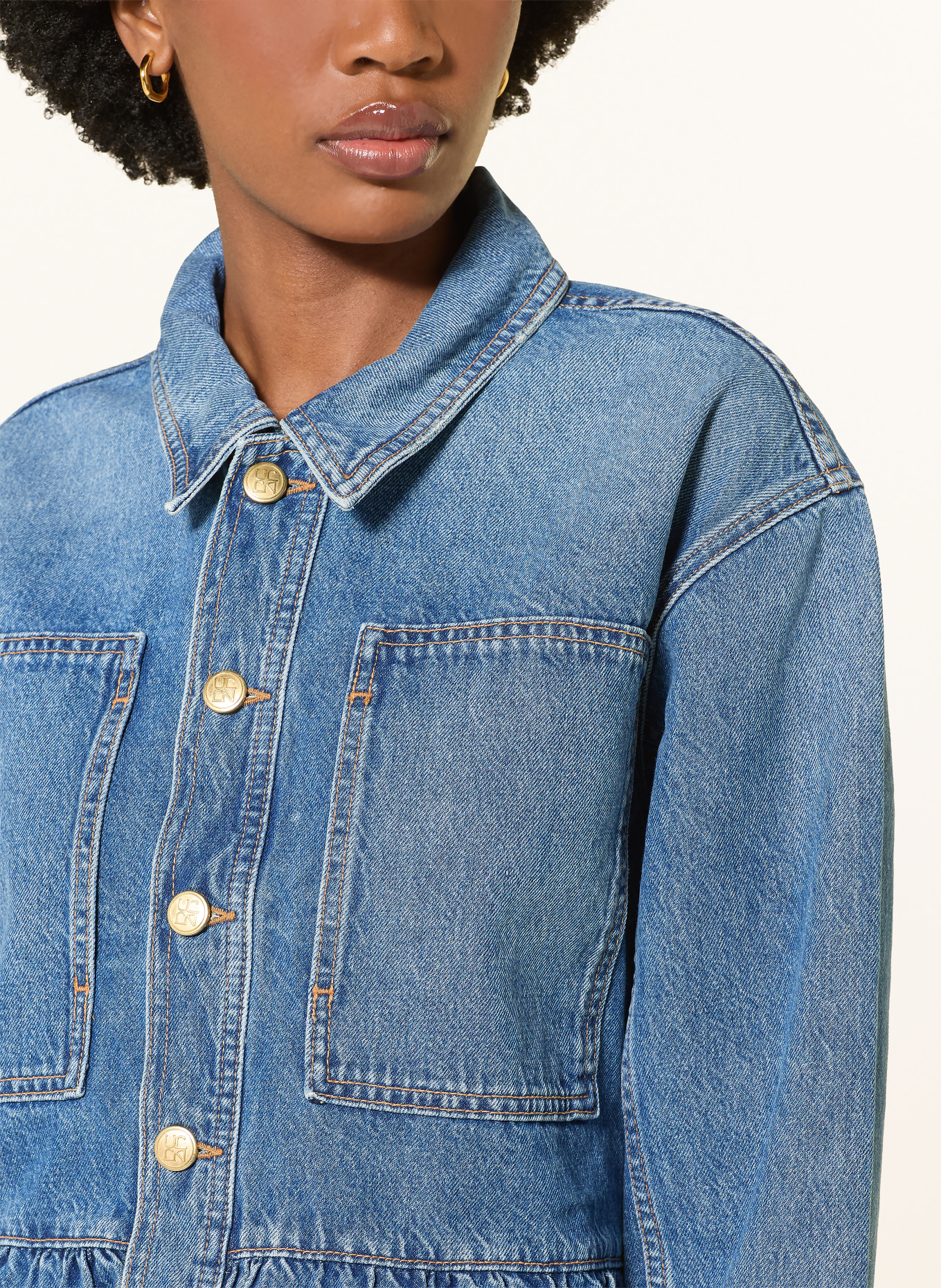 ULLA JOHNSON Jeansbluse ARQUETTE: BLAU