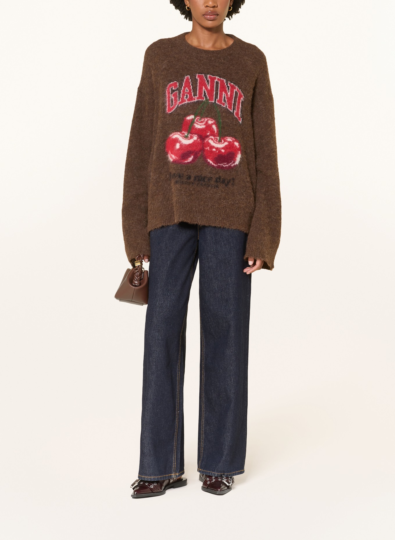 GANNI Rovné džíny: 077 Rinse